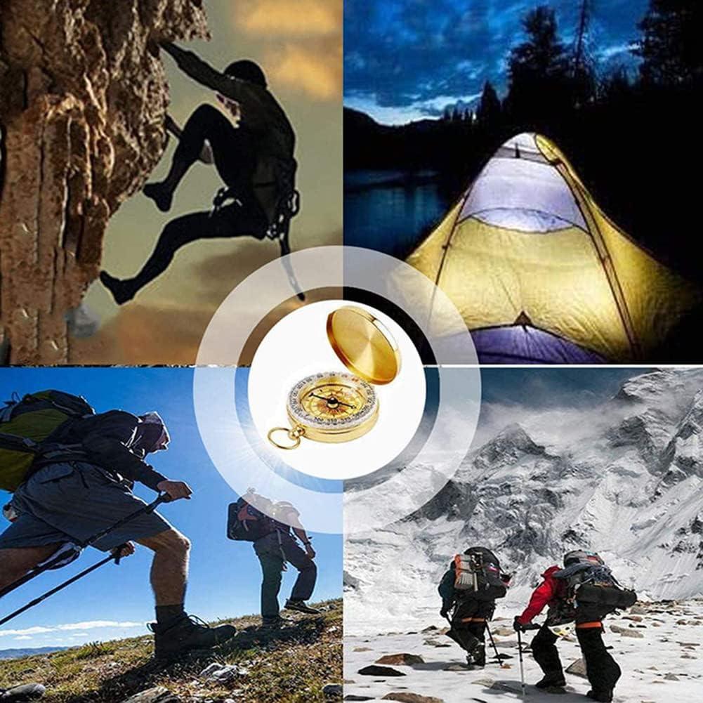 Brújula de Supervivencia CHIMNE Dorada Compacta 49mm