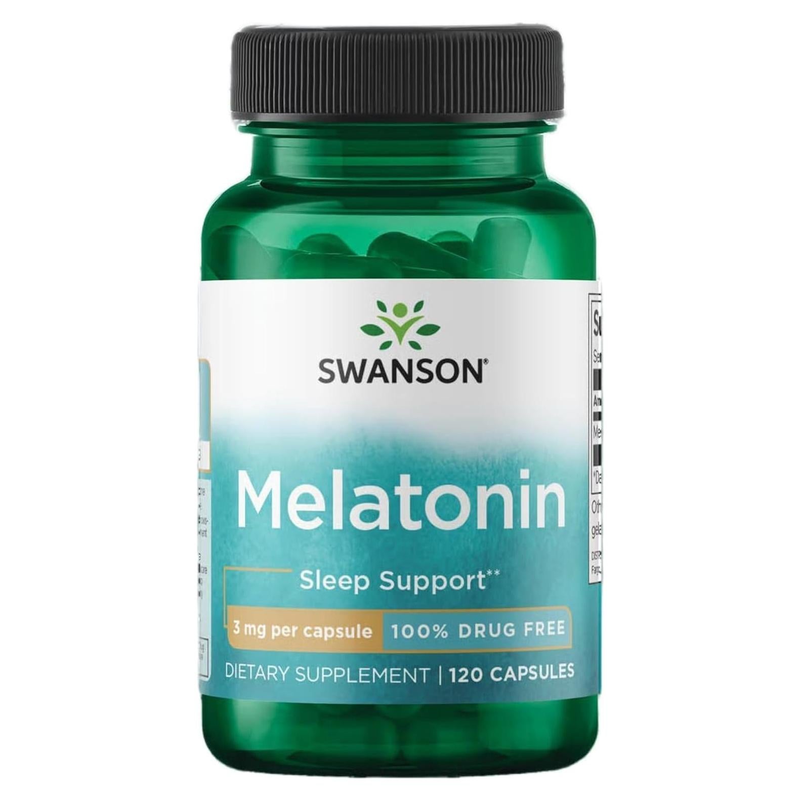 Melatonina Swanson 3mg - Suplemento Herbal 120 Cápsulas