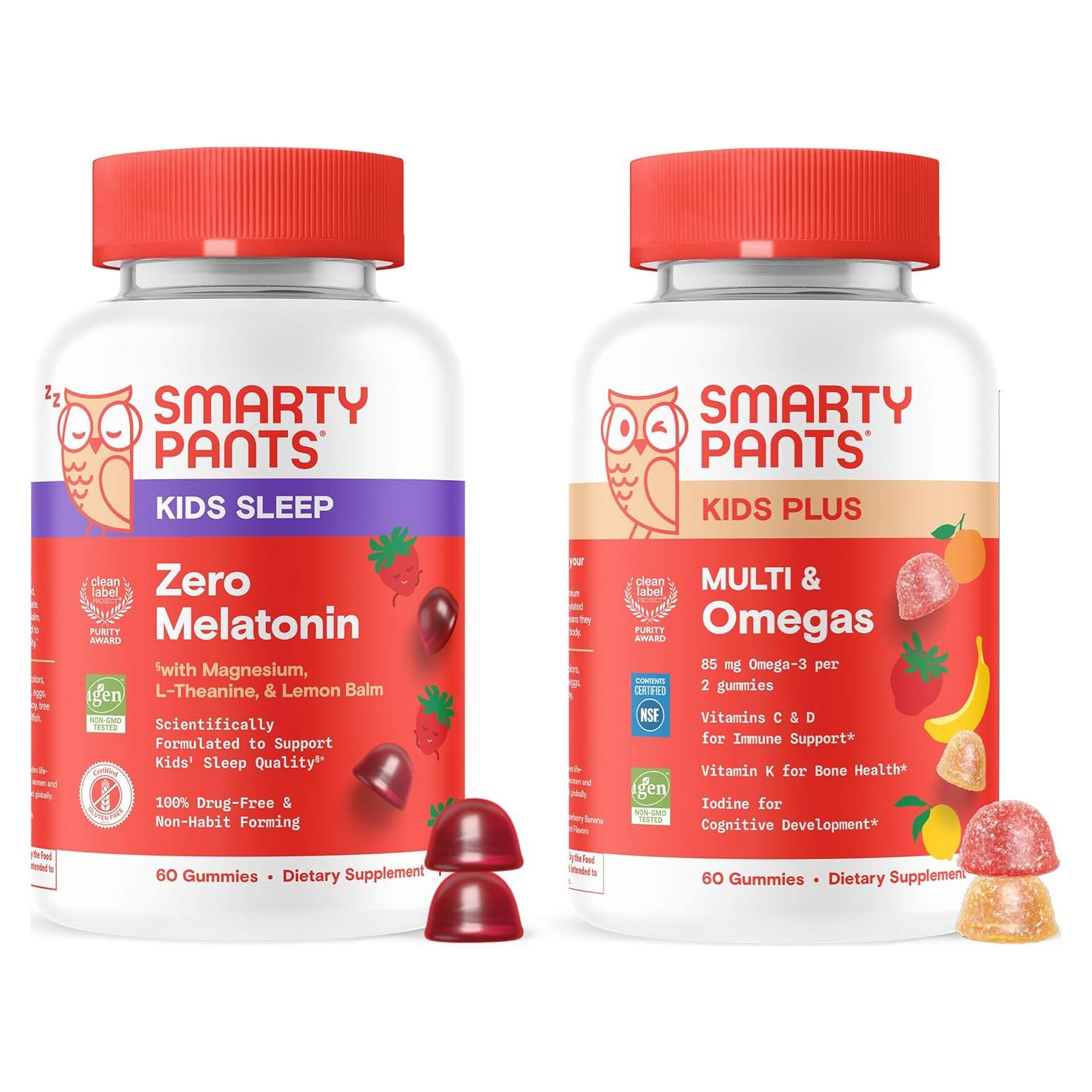 Paquete de Bienestar Diario y Nocturno SmartyPants Kids 60 Gominolas