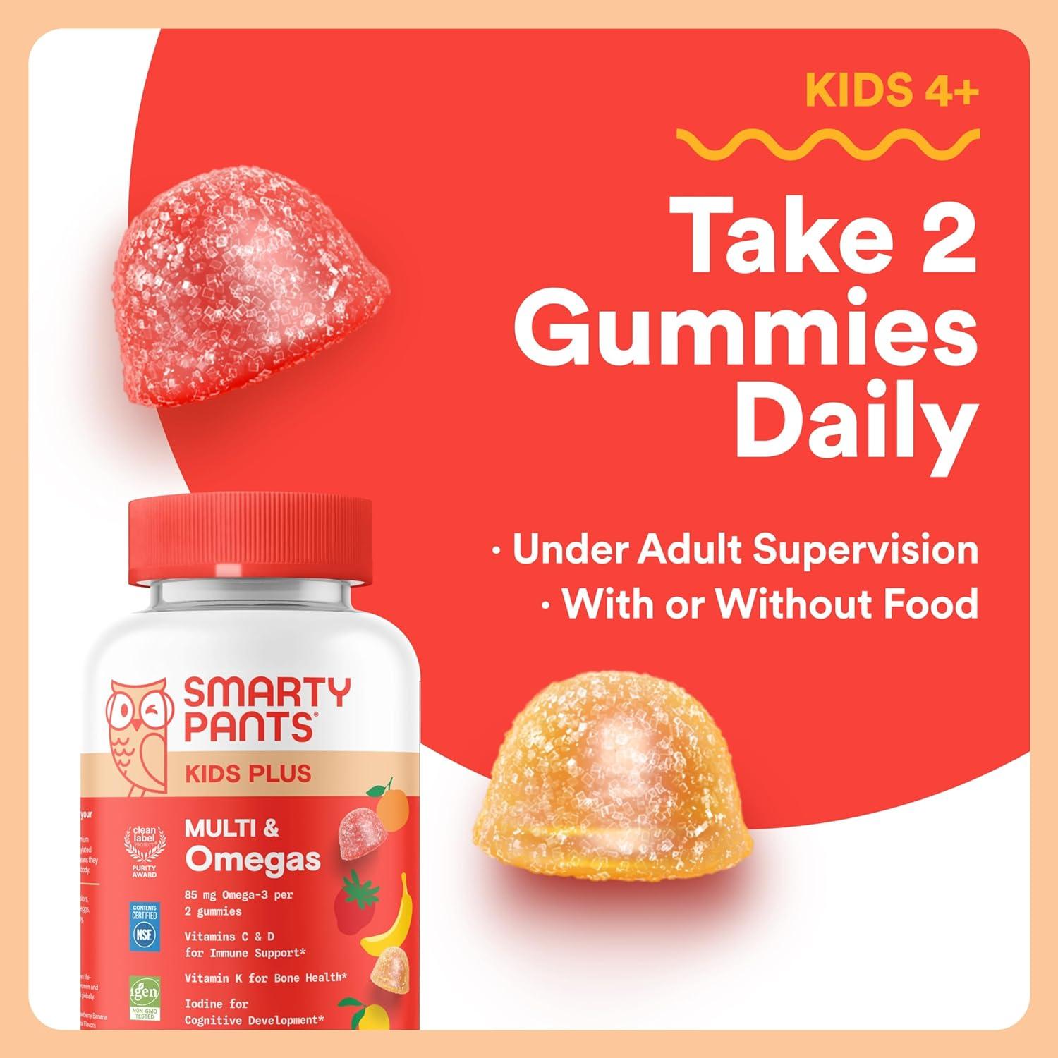 Paquete de Bienestar Diario y Nocturno SmartyPants Kids 60 Gominolas