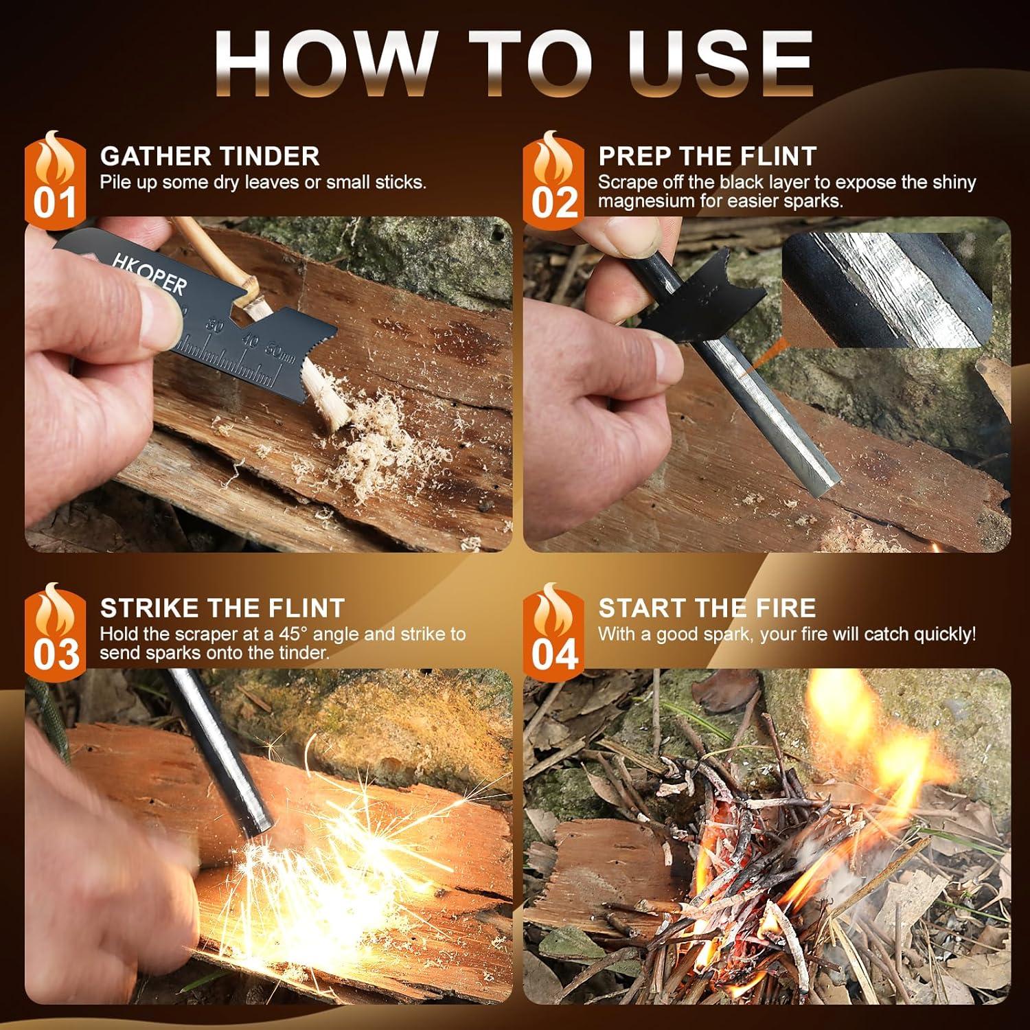 Iniciador de Fuego Hkoper FerroRod02 15,24 cm Supervivencia