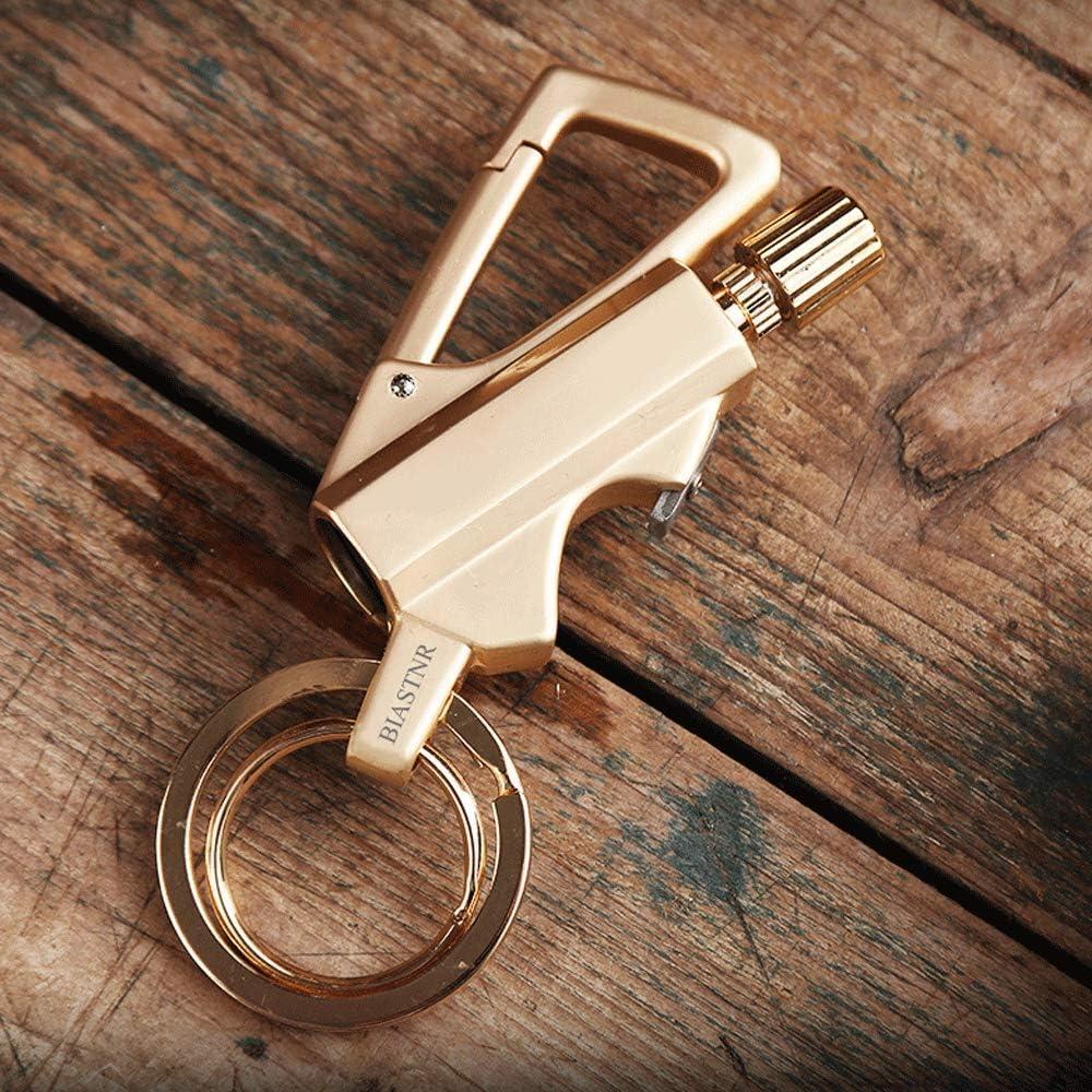 Permanent Match with Bottle Opener Metal Keychain Lighter, Reusable Waterproof Flint Matchstick Fire Starter for Camping Hunting, Great Gift Ideas Gold