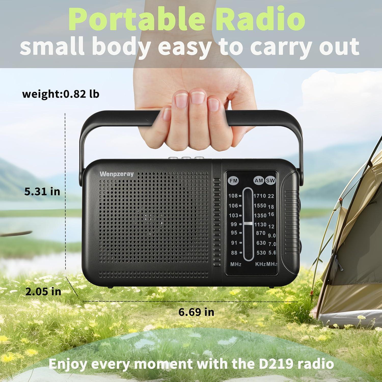 Radio Retro AM FM Bluetooth Wenpzeray D219 Compacta 3 Bandas