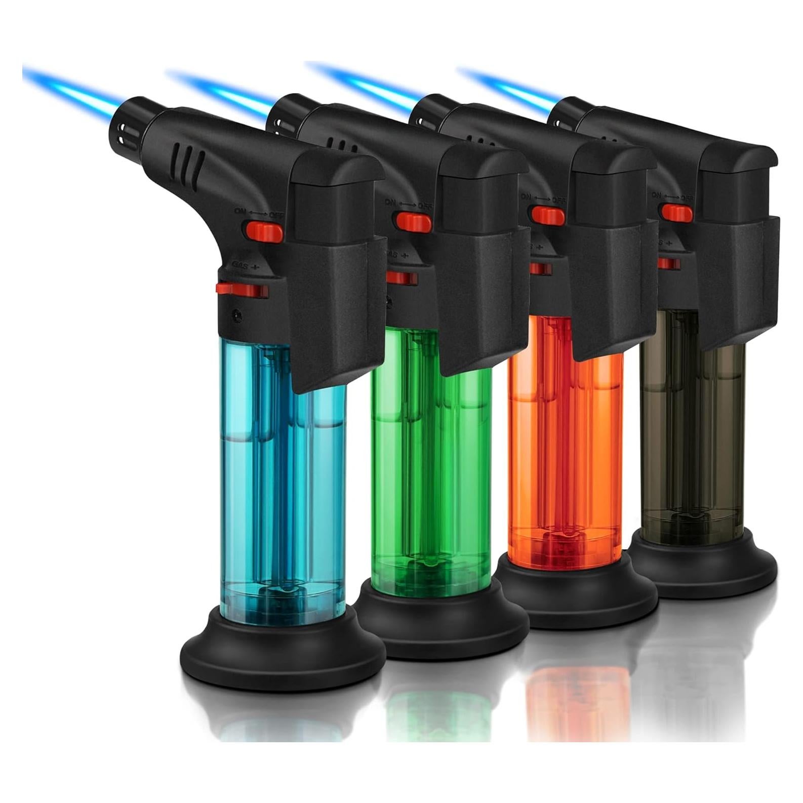 Paquete de 4 encendedores Samniu antorcha recargables