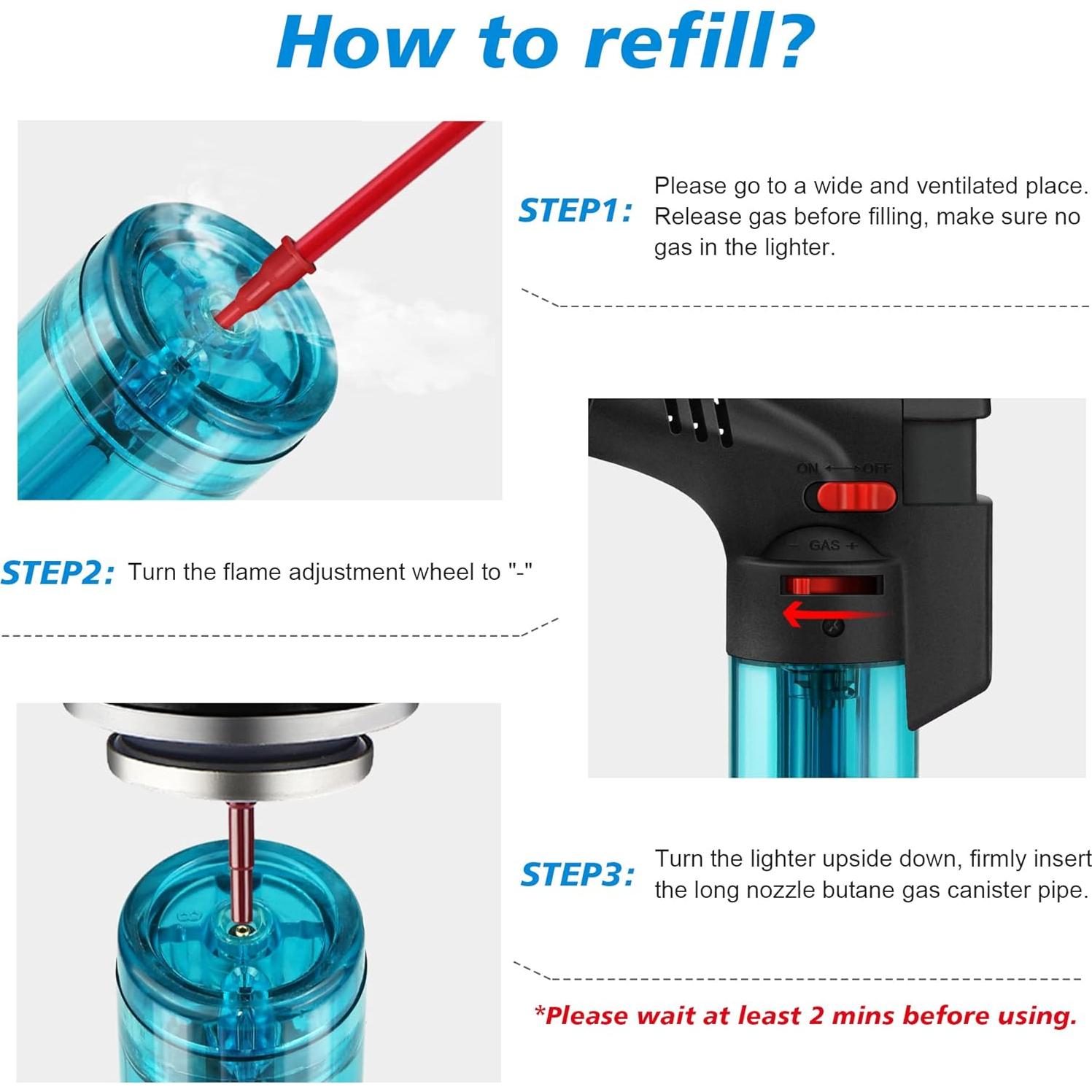 Paquete de 4 encendedores Samniu antorcha recargables