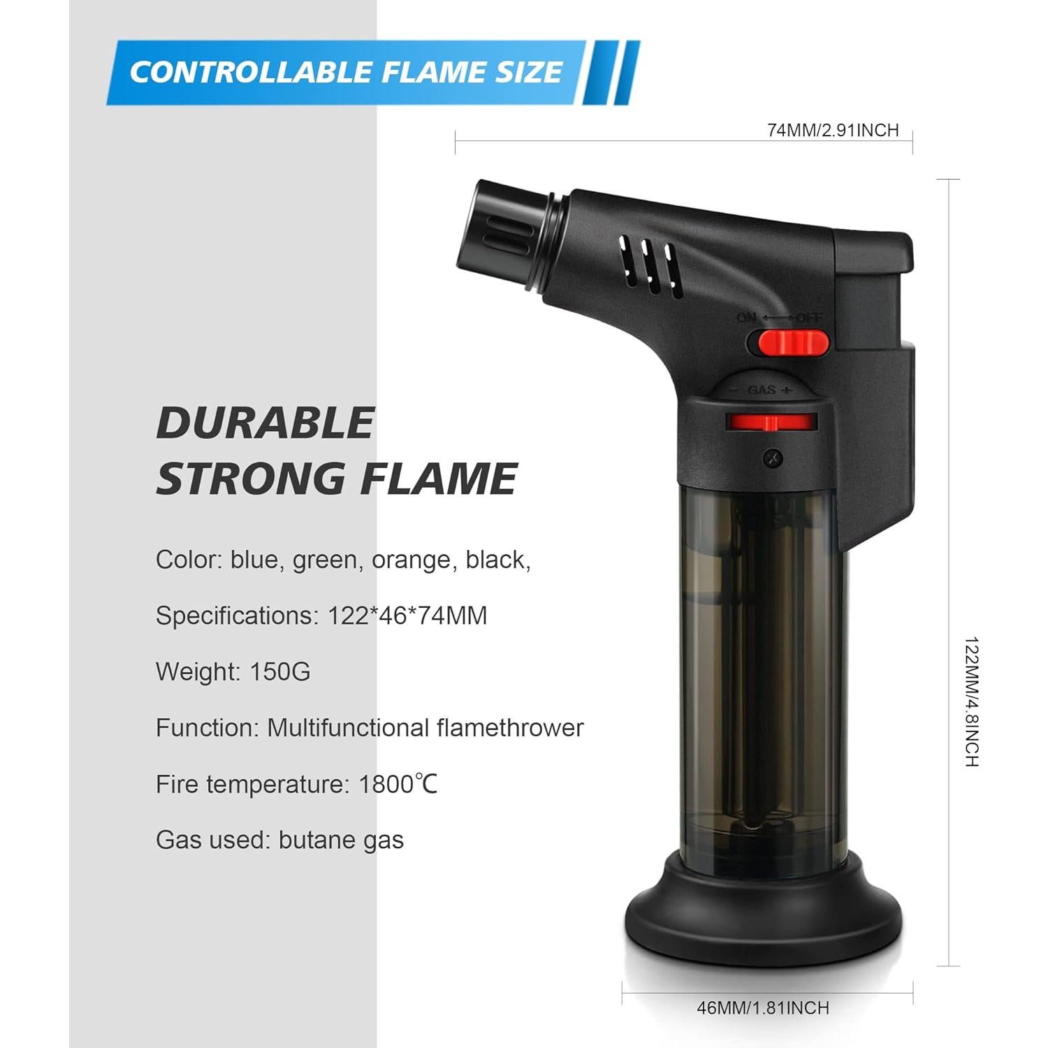 Paquete de 4 encendedores Samniu antorcha recargables