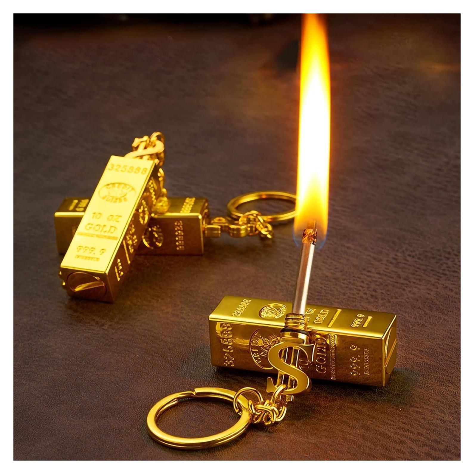 Encendedor de Keroseno Bsdurable Oro Recargable Portátil