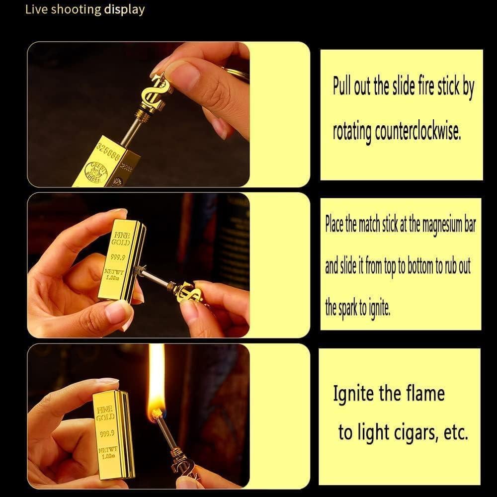 Encendedor de Keroseno Bsdurable Oro Recargable Portátil