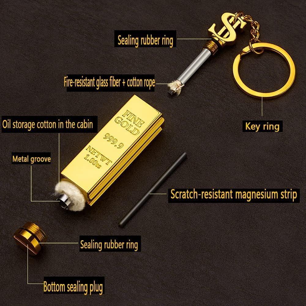 Encendedor de Keroseno Bsdurable Oro Recargable Portátil