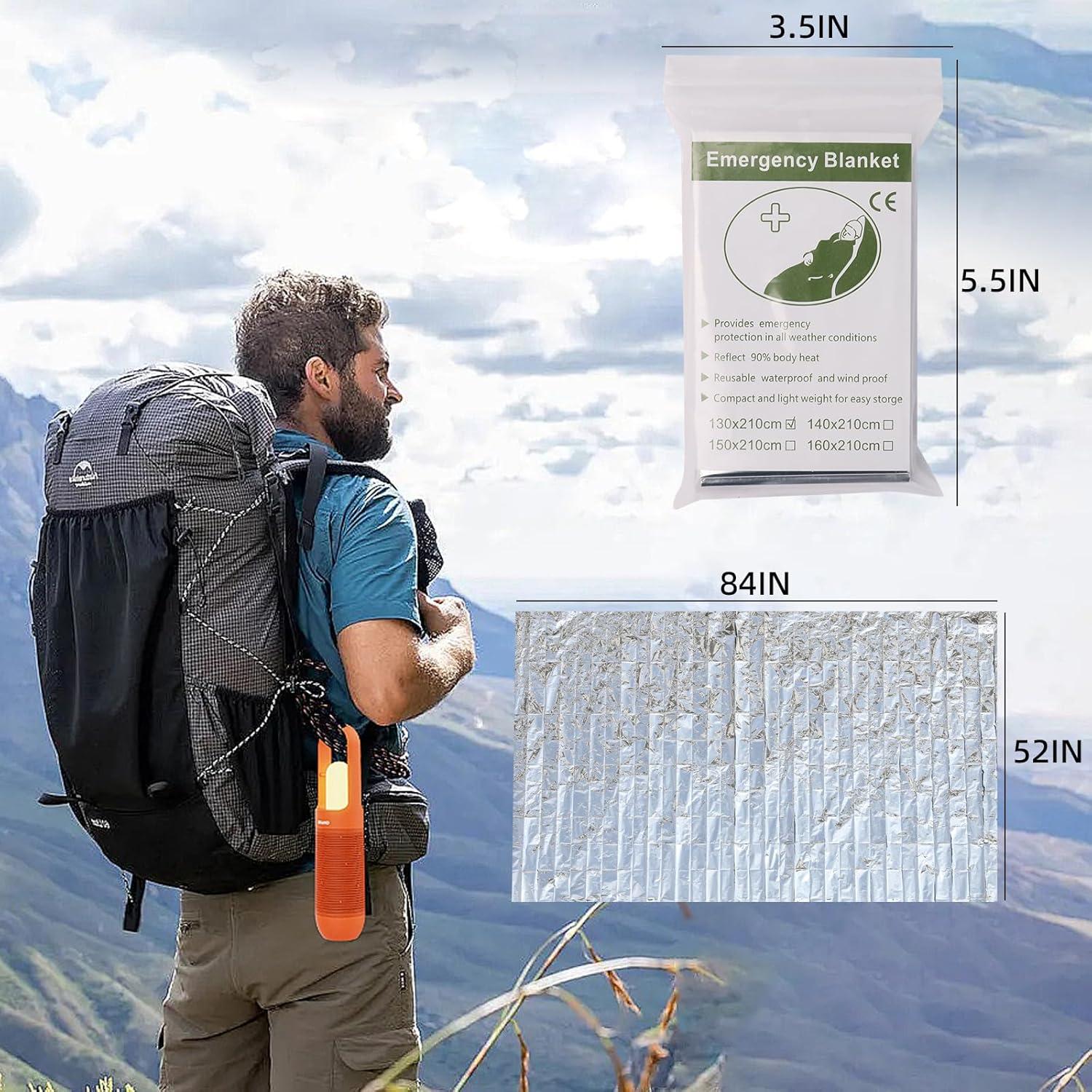 Paquete de 4 mantas de emergencia Htaexpu mylar térmicas