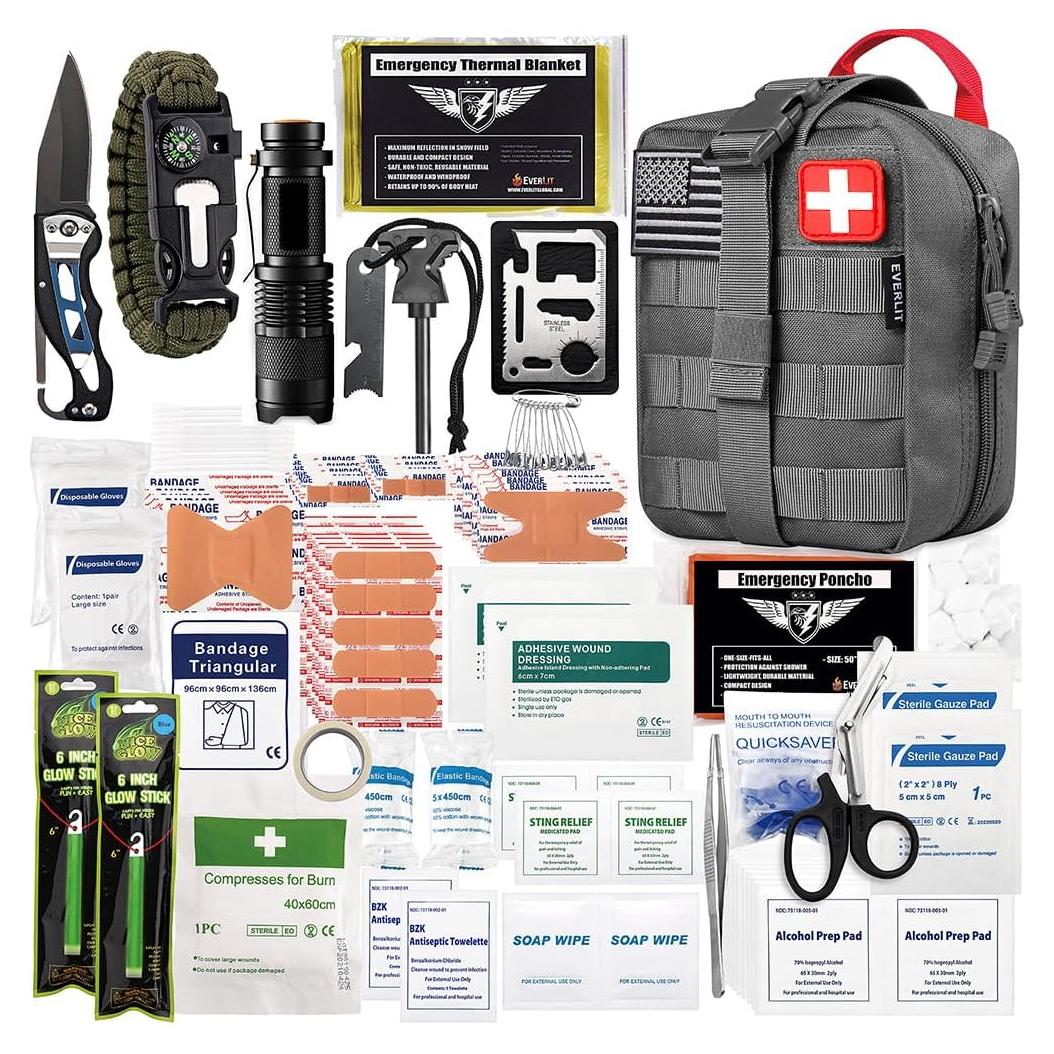 Kit de Supervivencia EVERLIT 250 Piezas para Emergencias