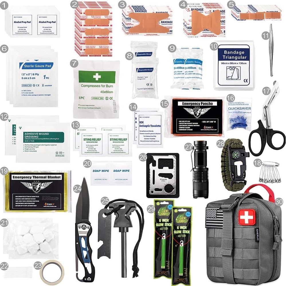Kit de Supervivencia EVERLIT 250 Piezas para Emergencias