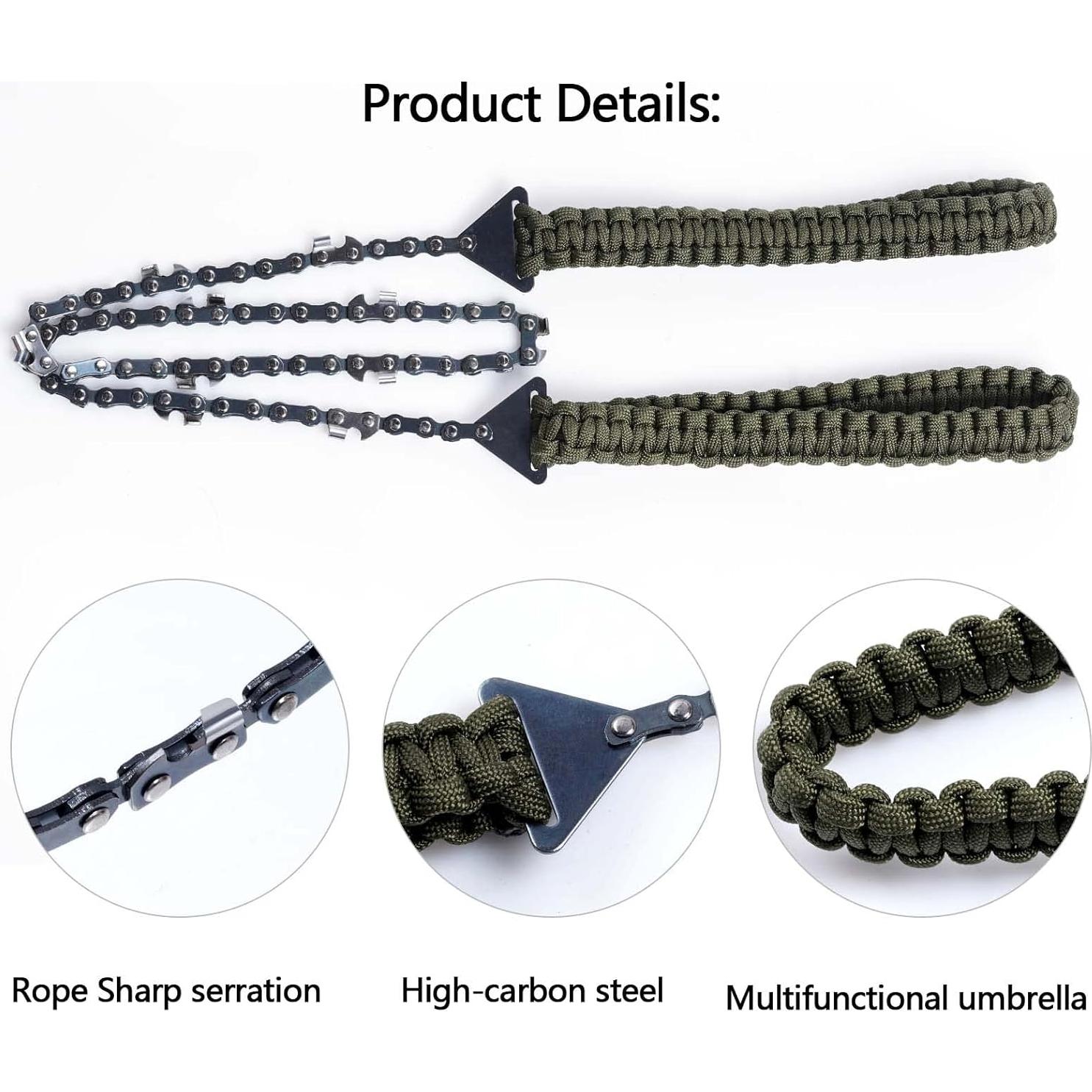 Sierra de Cadena Sucrain Plegable Verde 66 cm 11 Dientes