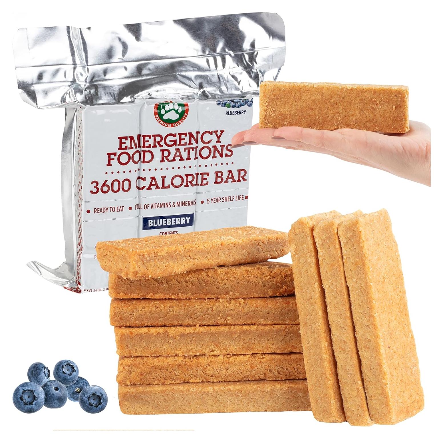 Raciones de Emergencia Grizzly Gear - Barra Arándano 3600 Cal