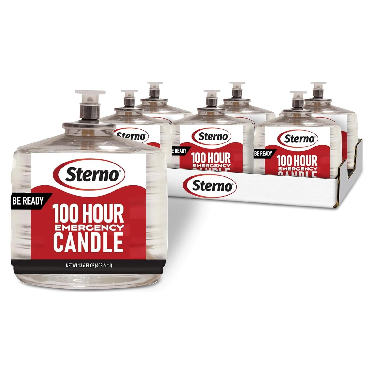 Velas de Emergencia Sterno 100 Horas Juego de 6 Sin Aroma