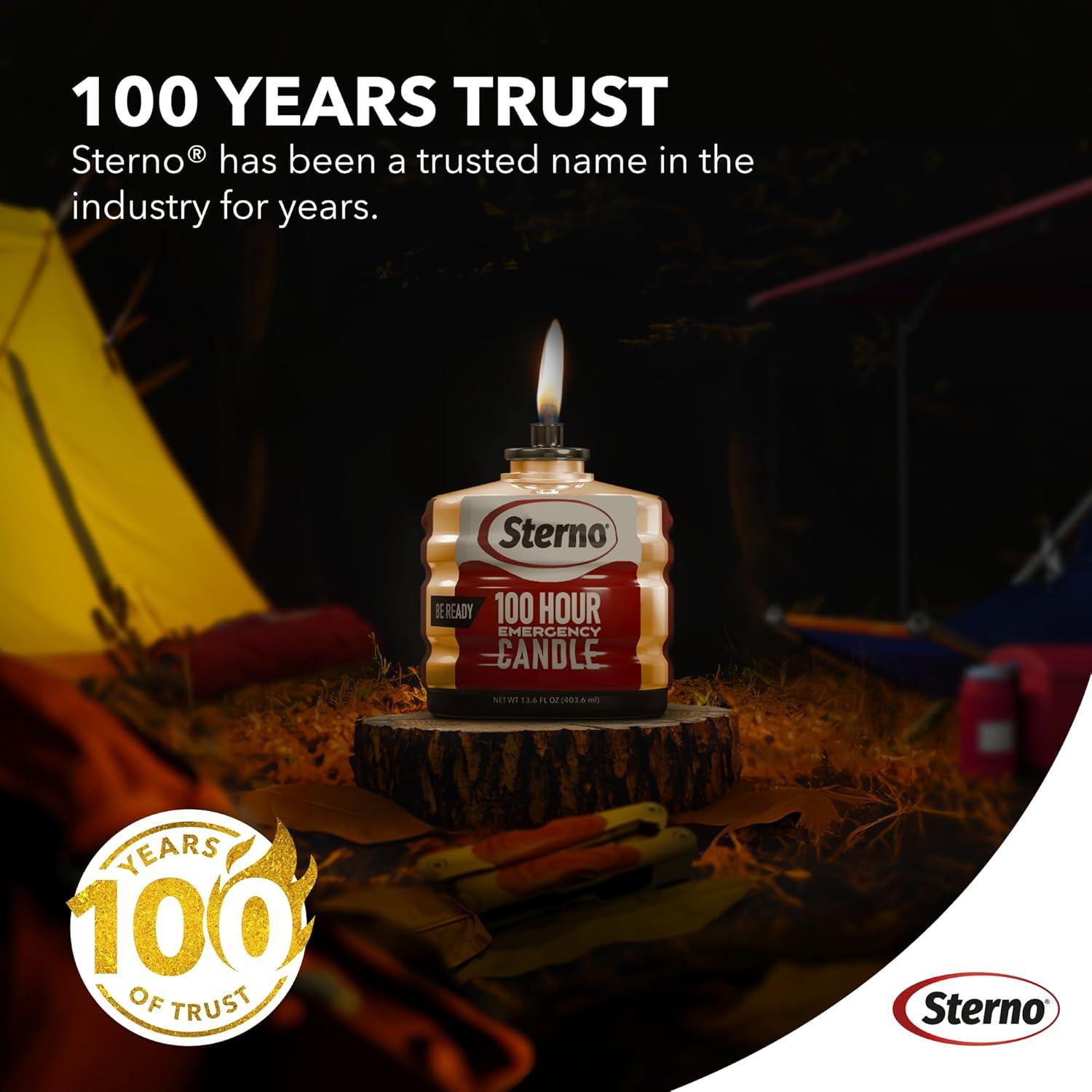 Velas de Emergencia Sterno 100 Horas Juego de 6 Sin Aroma