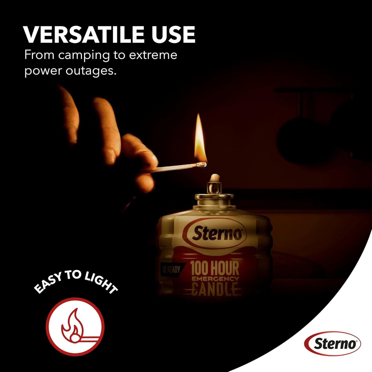 Velas de Emergencia Sterno 100 Horas Juego de 6 Sin Aroma