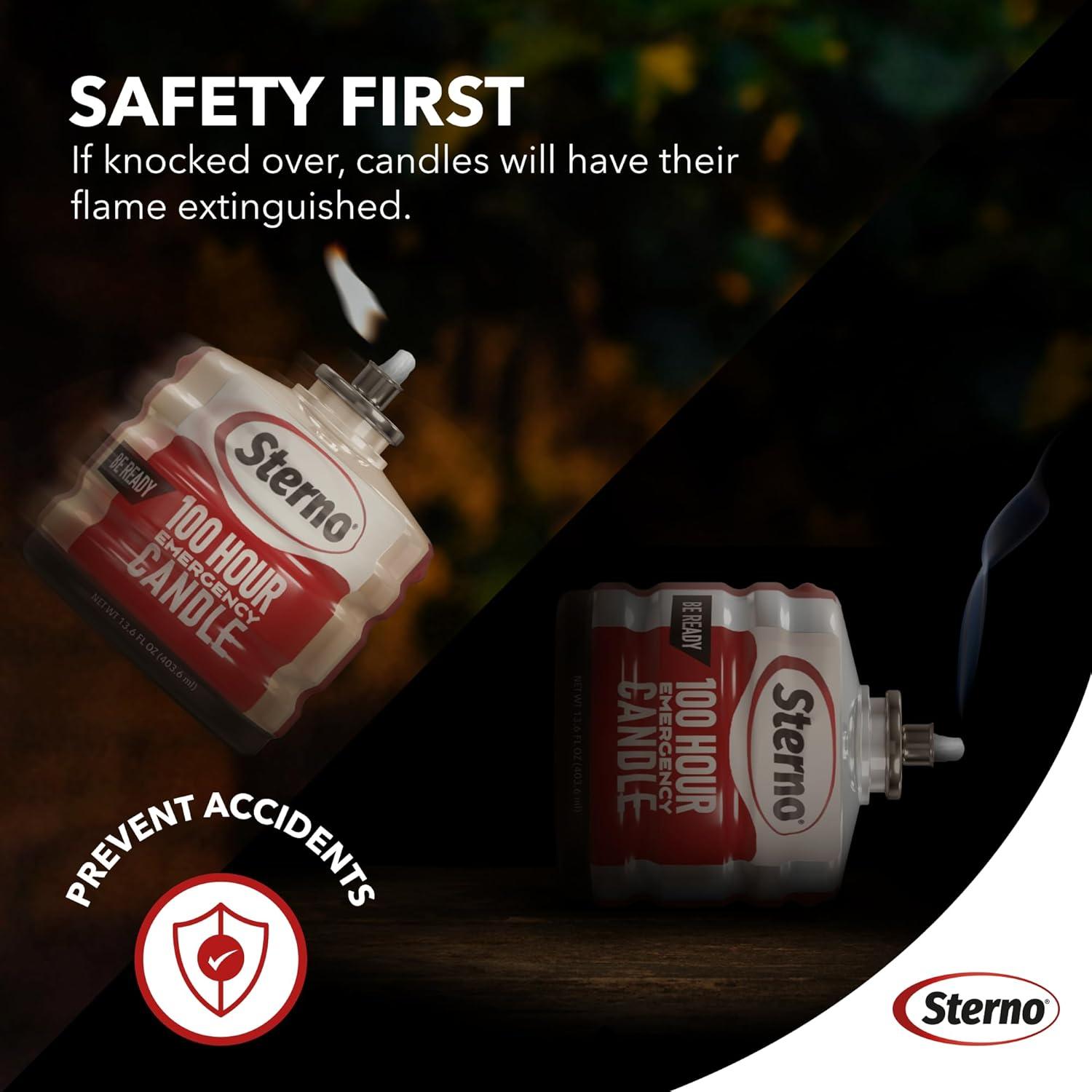 Velas de Emergencia Sterno 100 Horas Juego de 6 Sin Aroma