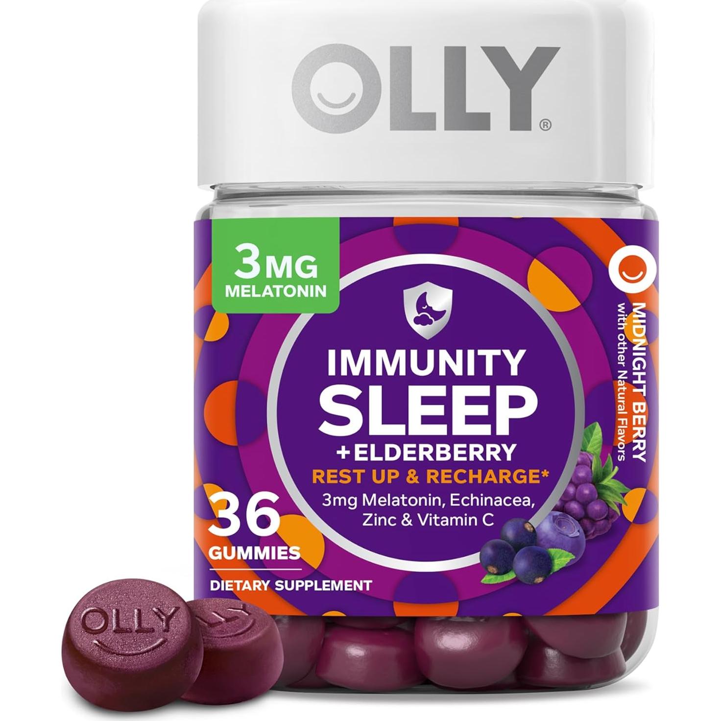 Paquete OLLY Gummies Sueño Inmunidad 36u + Energía Diaria 60u