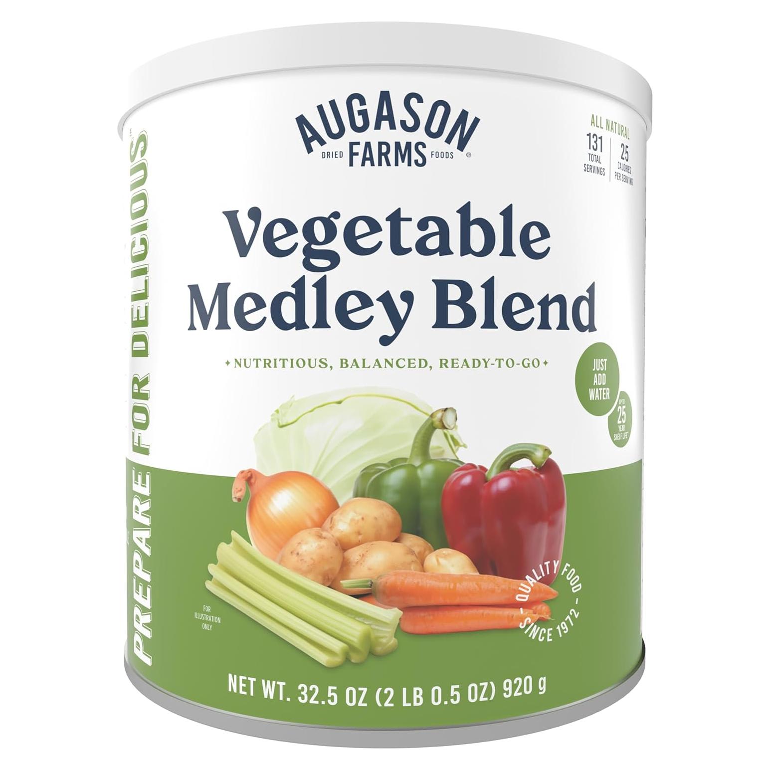 Mezcla de Verduras Augason Farms 920g - Alimento de Emergencia