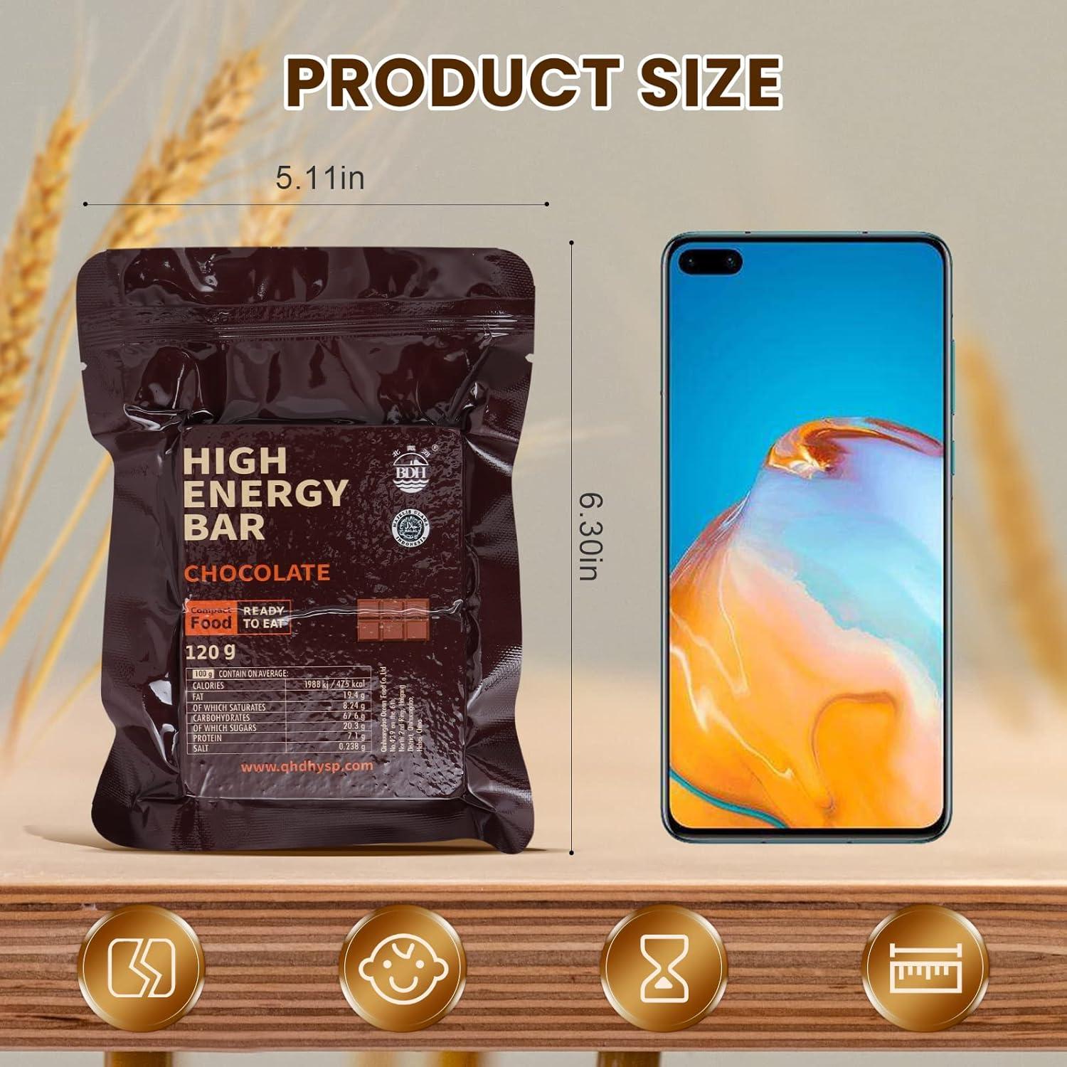 Barras de Ración de Emergencia BDH Sabor Chocolate 12 Unidades