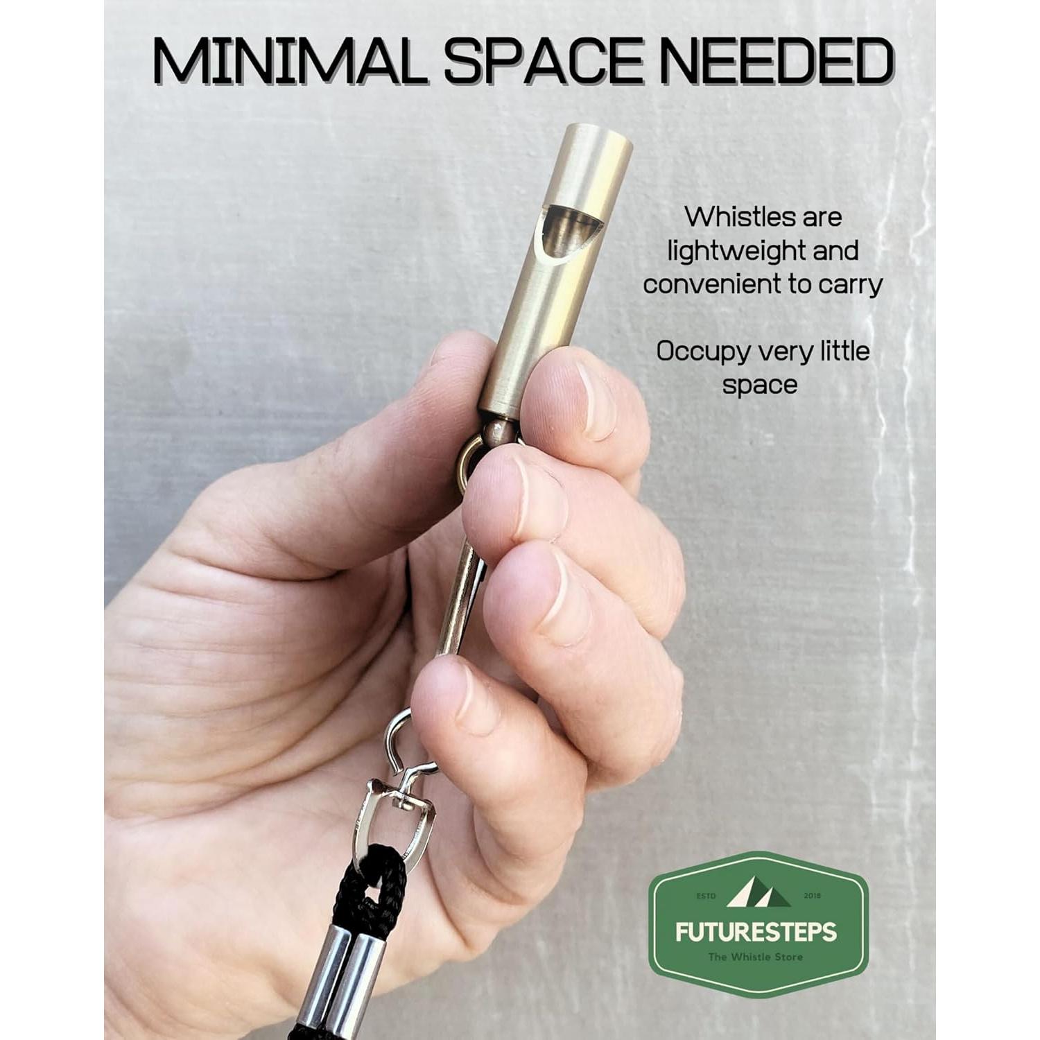 Silbatos de Latón Premium FUTURESTEPS Set de 2 125 dB