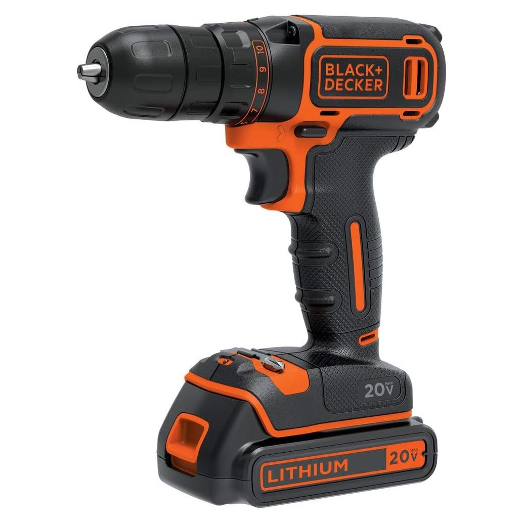 Taladro Inalámbrico BLACK+DECKER 20V MAX con Batería