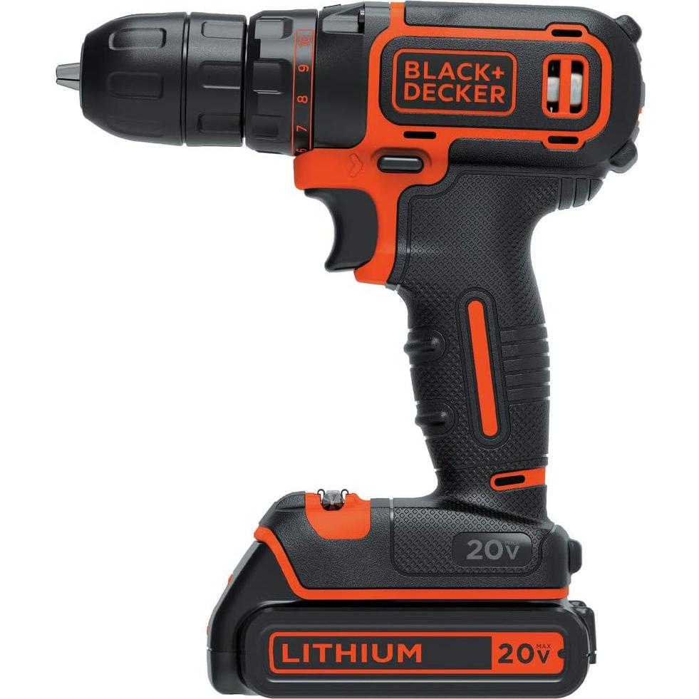 Taladro Inalámbrico BLACK+DECKER 20V MAX con Batería