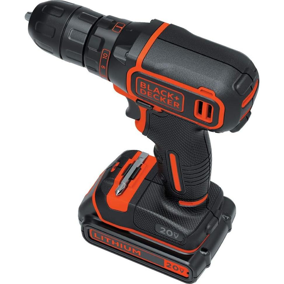 Taladro Inalámbrico BLACK+DECKER 20V MAX con Batería
