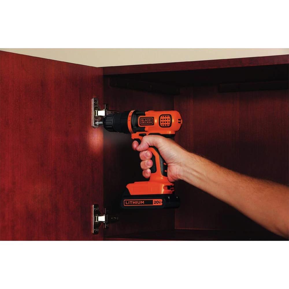 Taladro Atornillador Inalámbrico BLACK+DECKER 20V MAX LED