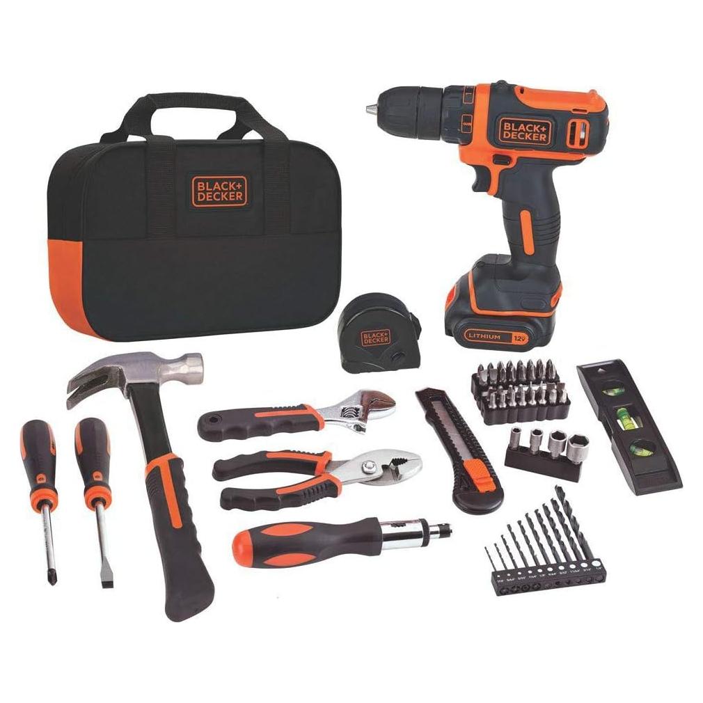 Kit de Herramientas BLACK+DECKER 12V MAX 60 Piezas