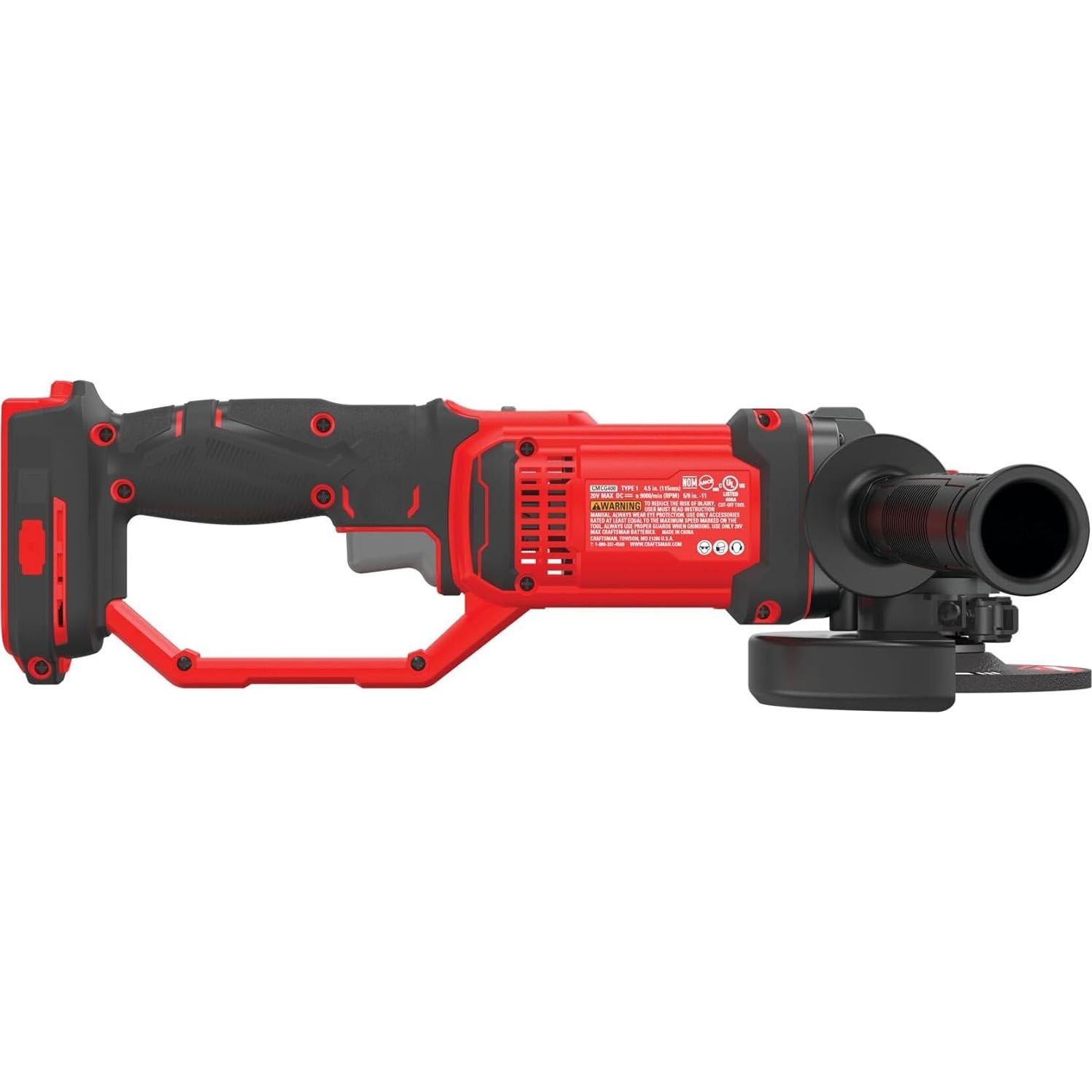 Muela Angular Inalámbrica CRAFTSMAN 20V 4.5" Solo Herramienta