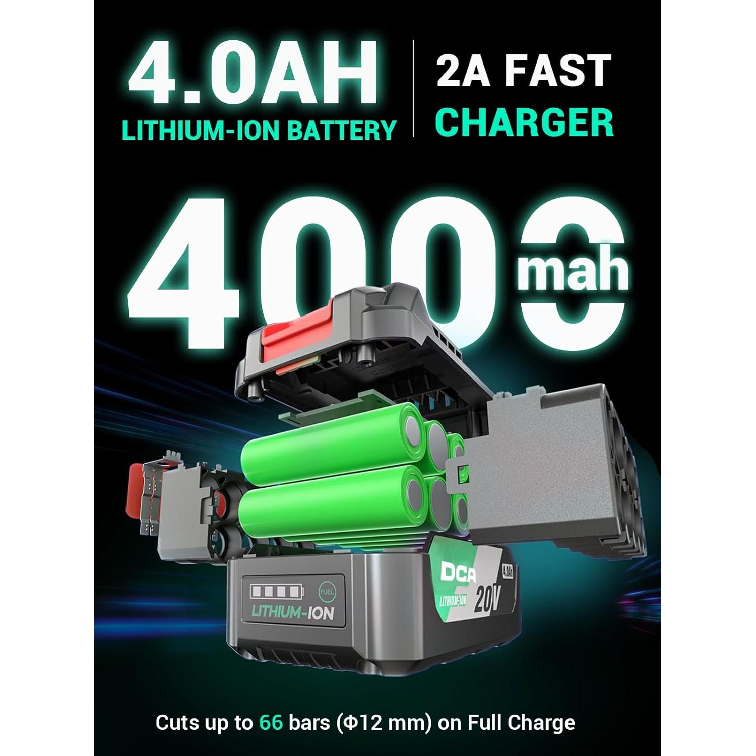 Amoladora Angular DCA 20V 4-1/2" 630W Batería 4.0Ah