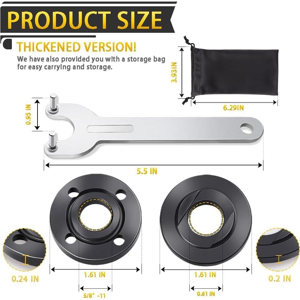 Juego de 7 Piezas Llave y Tuercas Amoladora Tiosamd