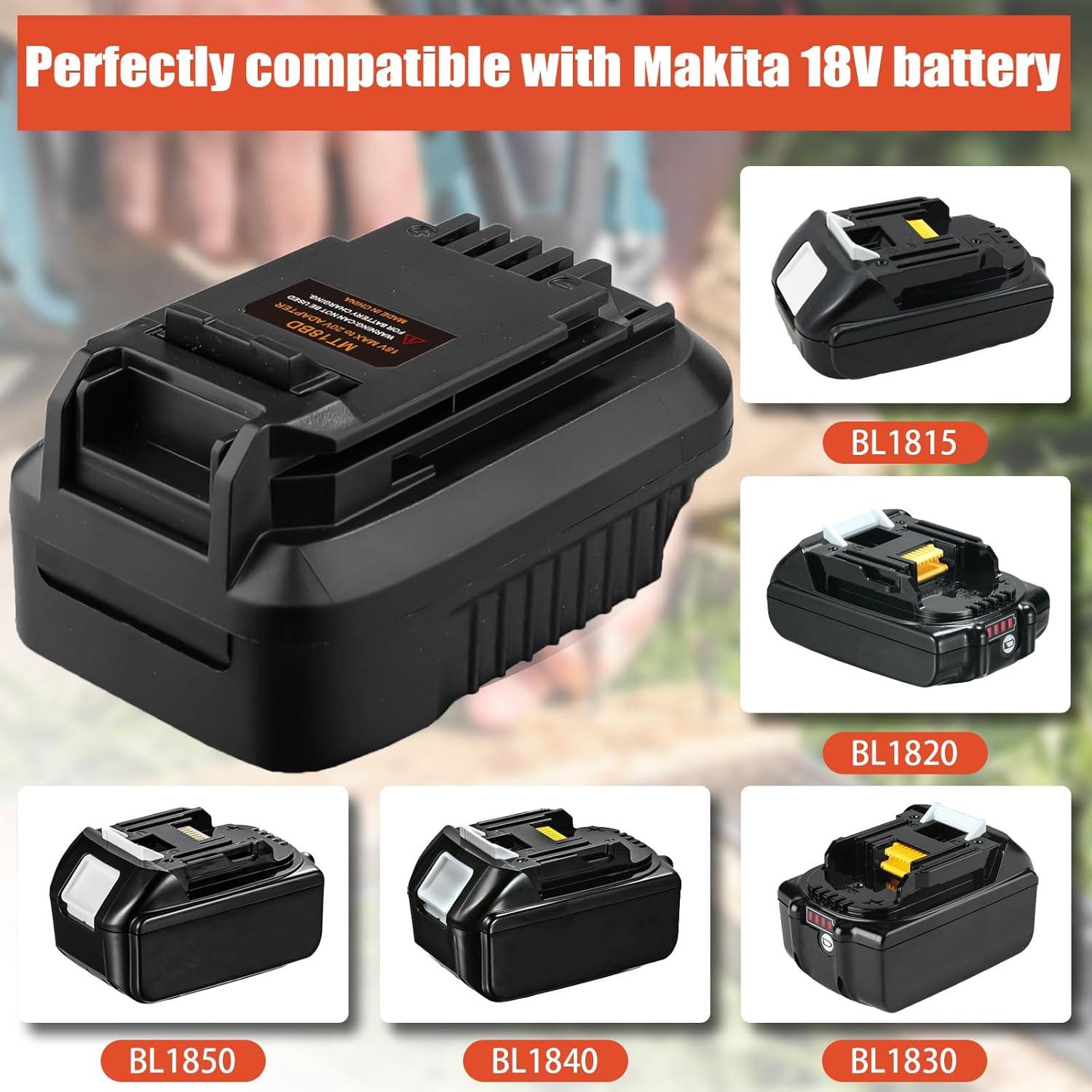 Adaptador de Batería UNIKI 18V Makita a 20V Black+Decker