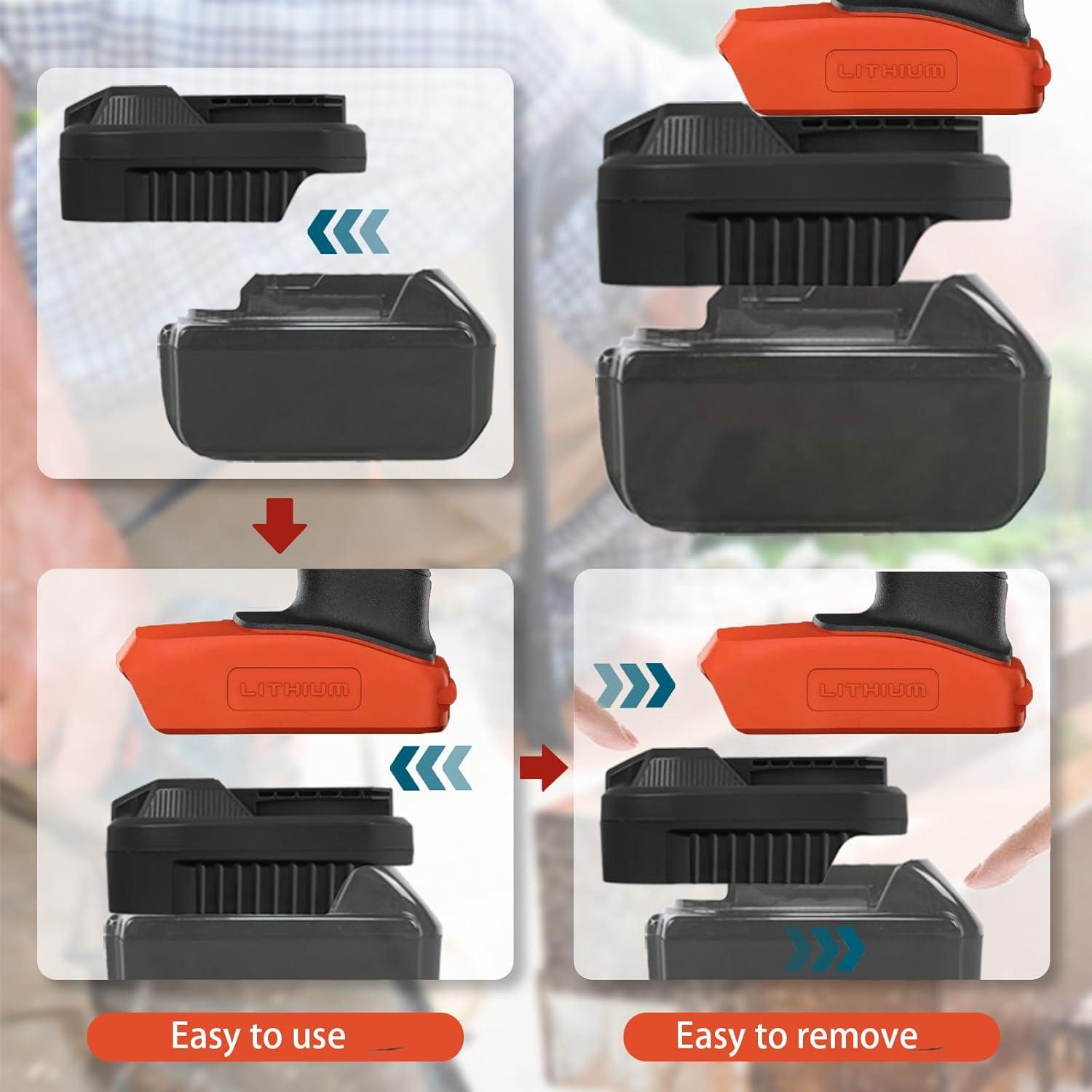 Adaptador de Batería UNIKI 18V Makita a 20V Black+Decker