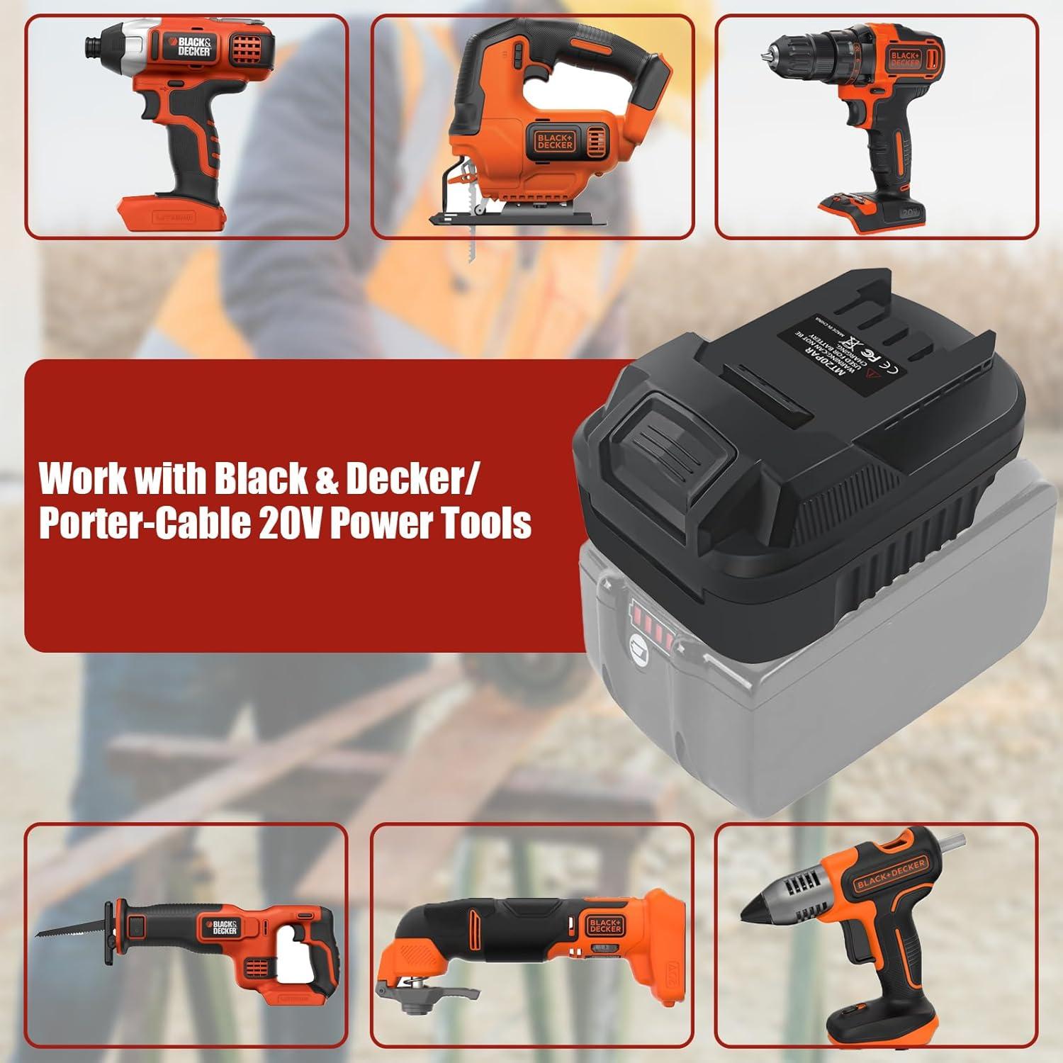 Adaptador de Batería UNIKI 18V Makita a 20V Black+Decker
