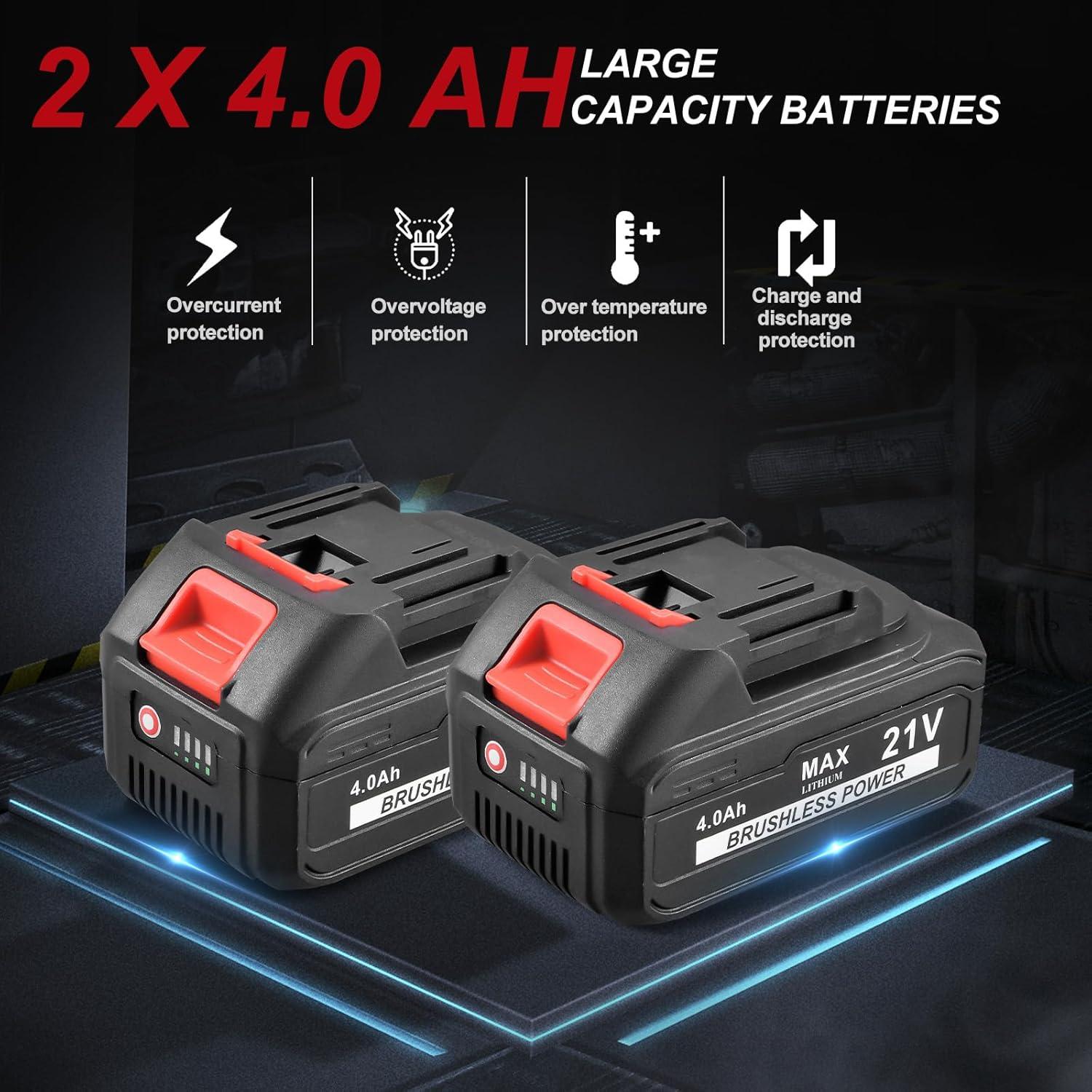 Amoladora Angular AOBEN 21V Inalámbrica 4.81kg 9500 RPM