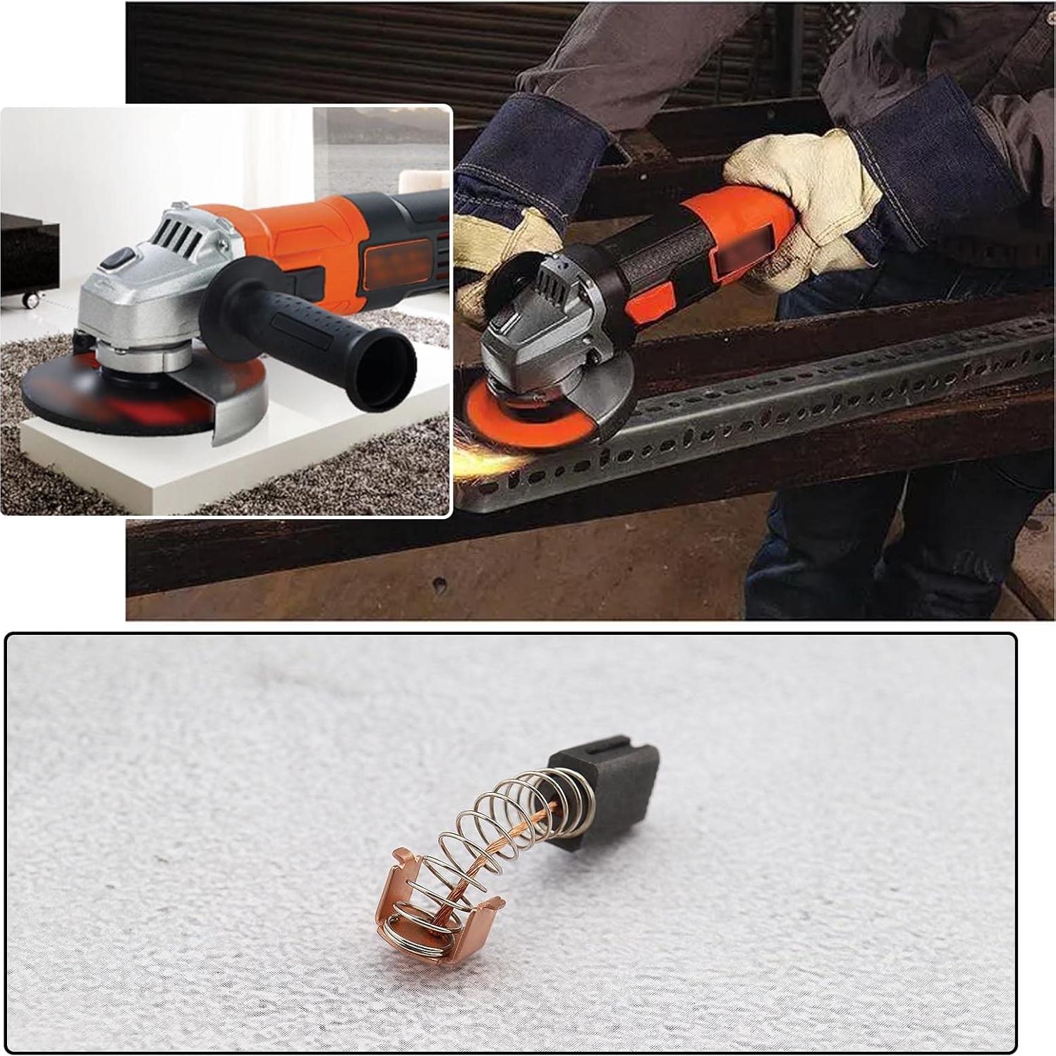2 Pares Escobillas de Carbón para Amoladora Black & Decker G720