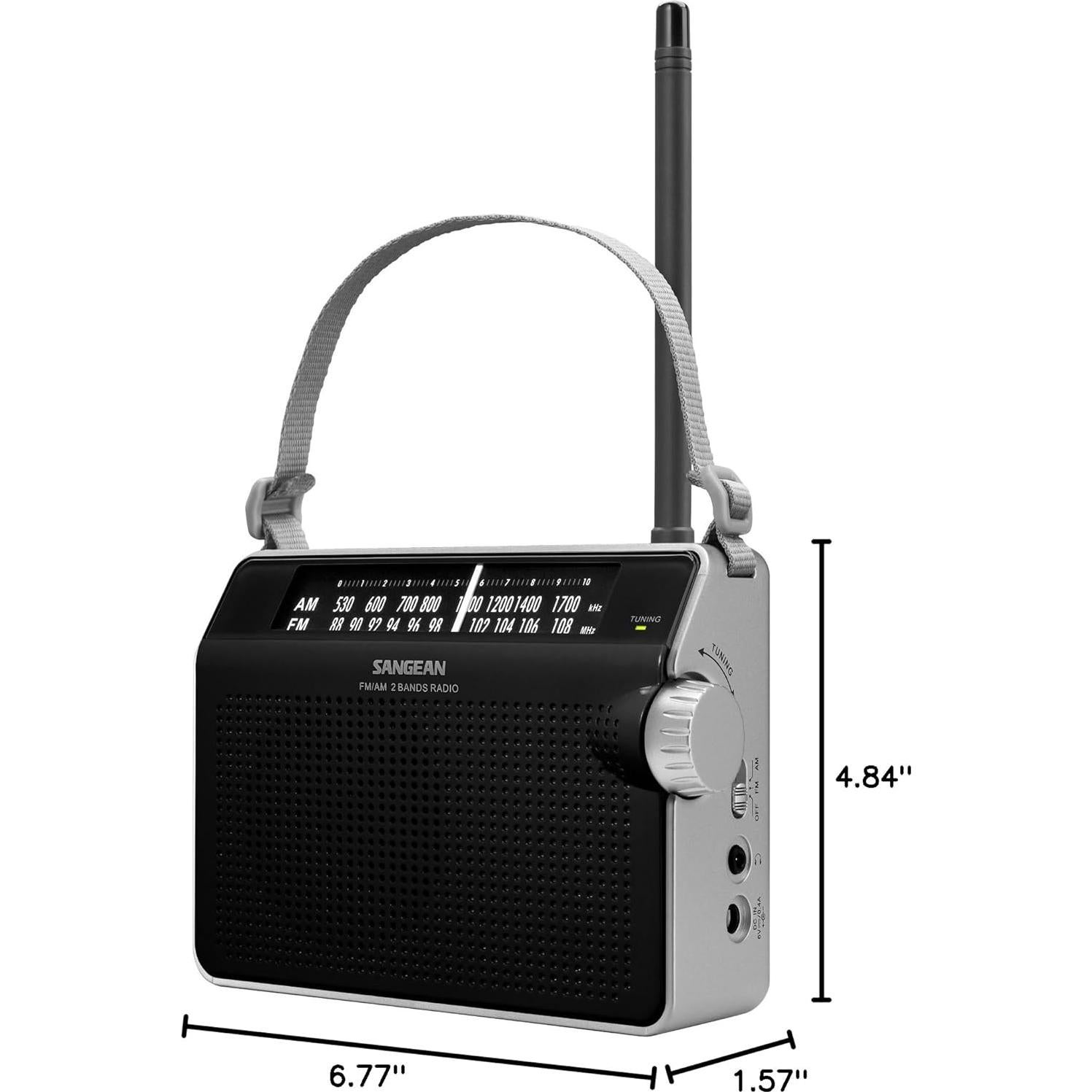 Radio portátil Sangean PR-D6 AM/FM Compacta Negra