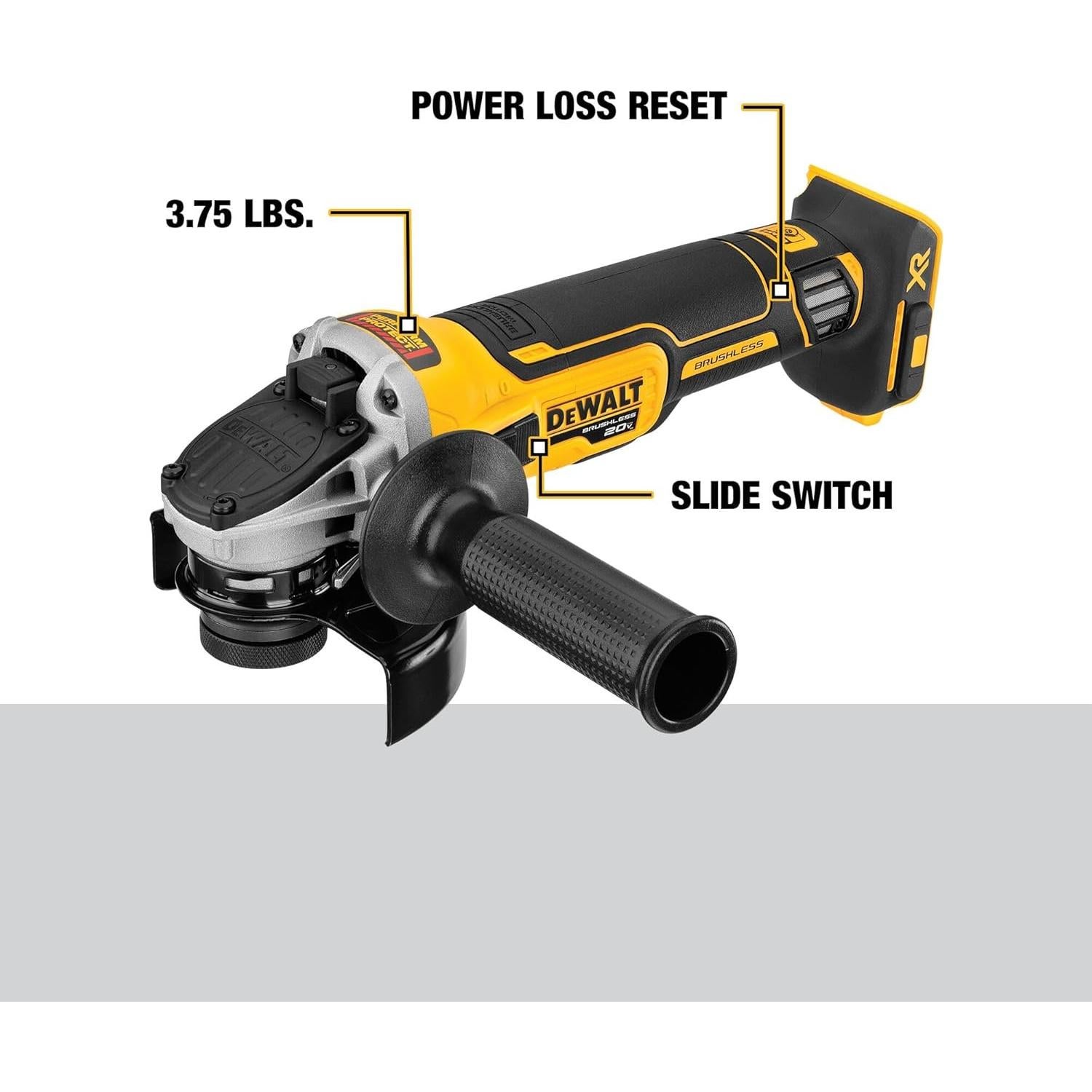 Amoladora Angular DEWALT 20V MAX DCG405B 4.5" con Freno