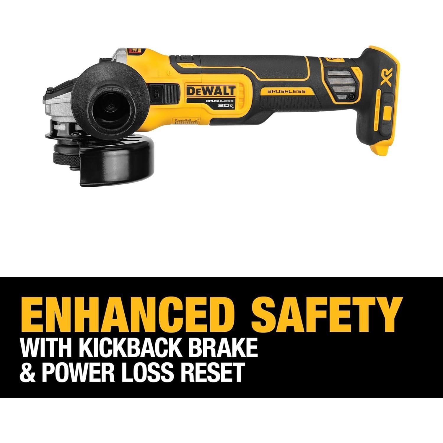 Amoladora Angular DEWALT 20V MAX DCG405B 4.5" con Freno