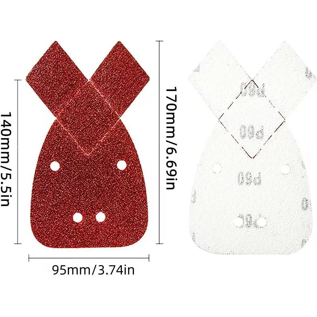 50pcs Almohadillas Lijado Black and Decker 170x95mm Granos Variados