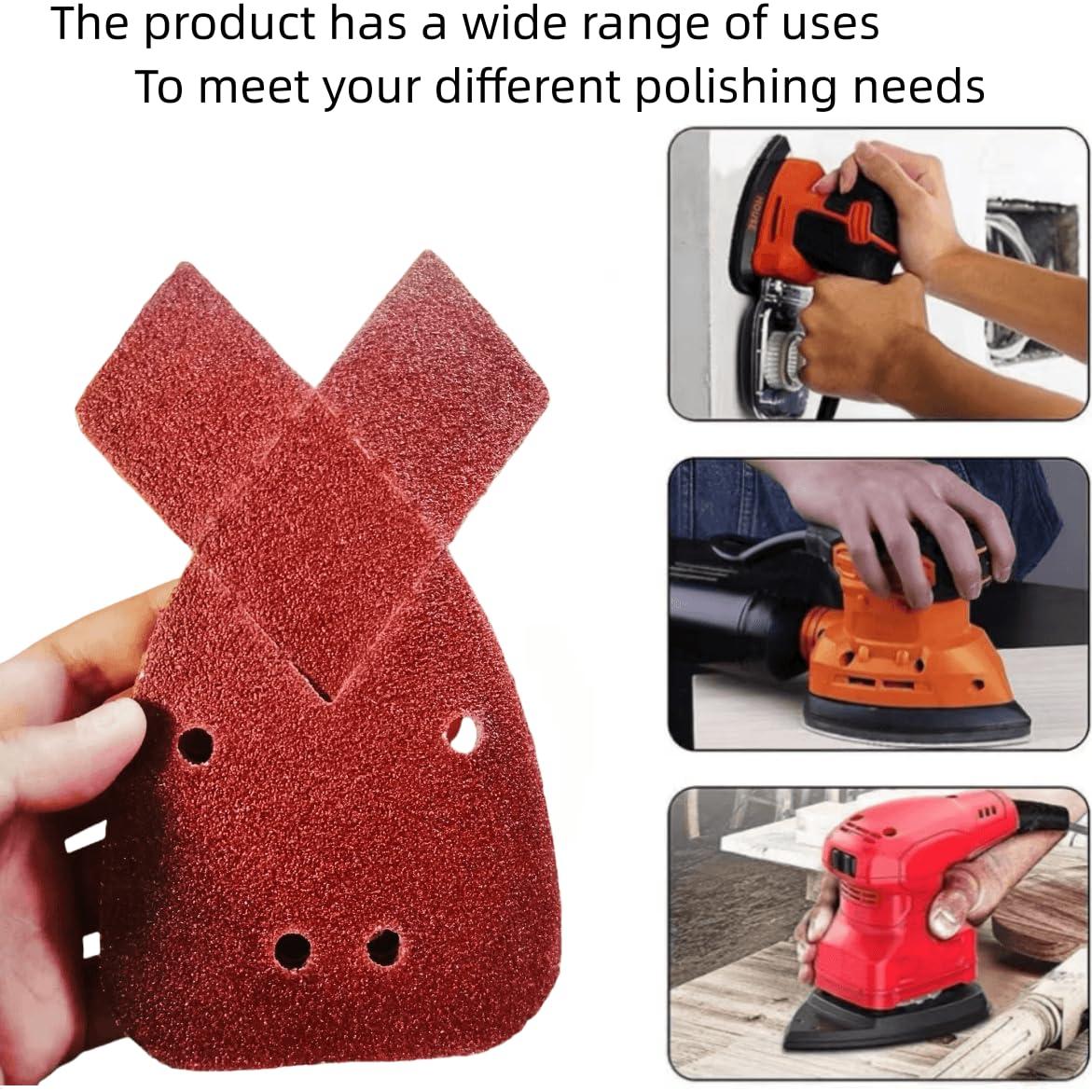 50pcs Almohadillas Lijado Black and Decker 170x95mm Granos Variados