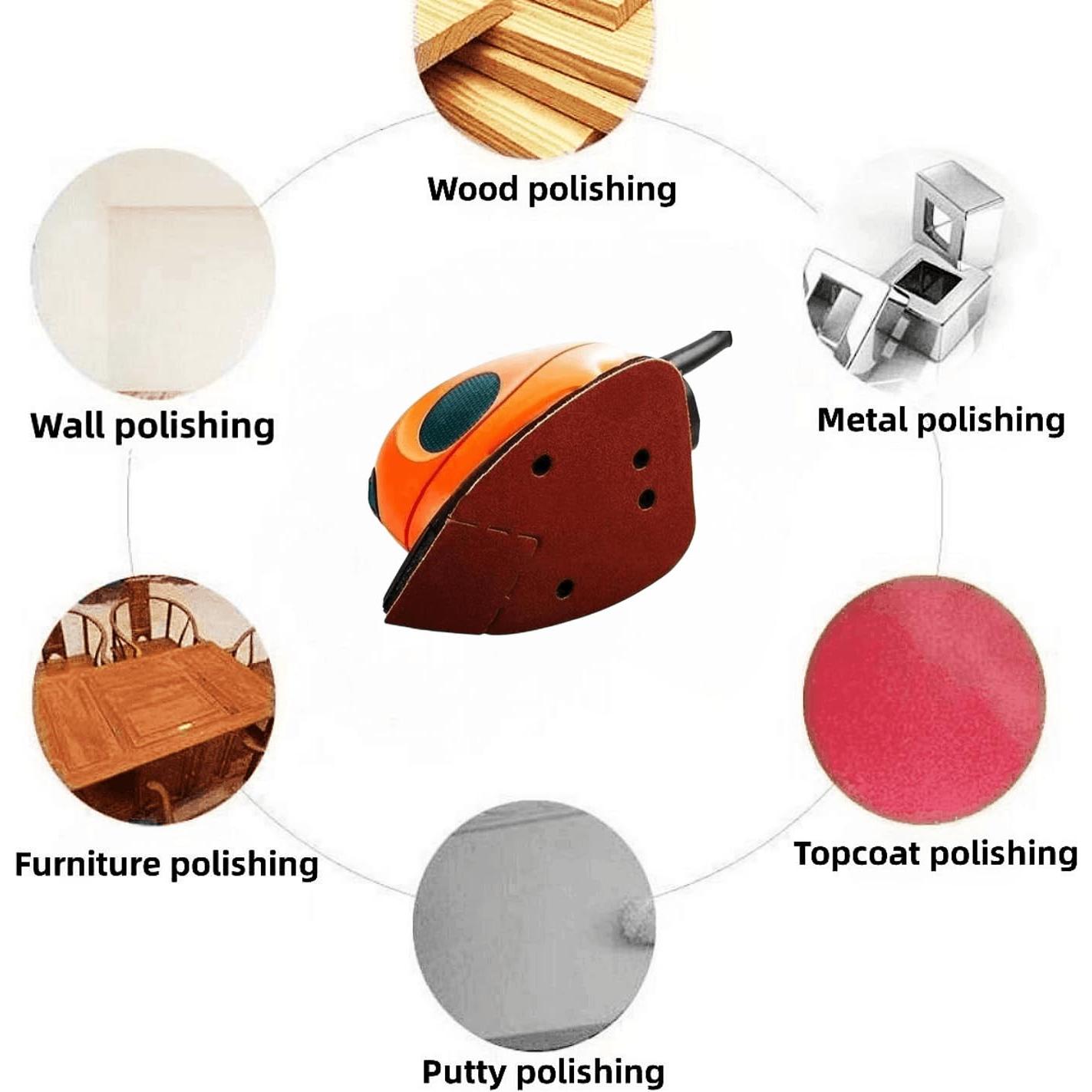 50pcs Almohadillas Lijado Black and Decker 170x95mm Granos Variados