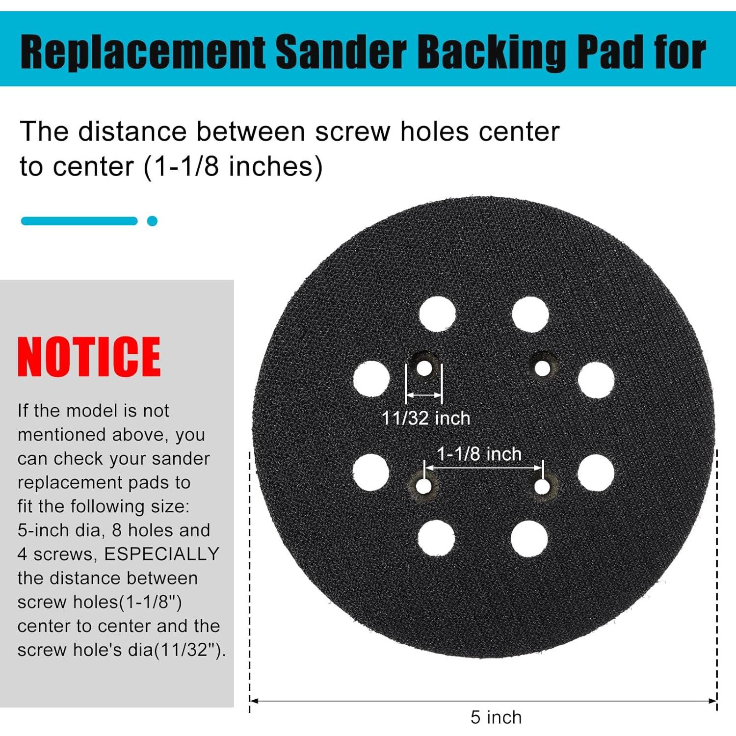 Almohadilla de Lijadora Mudder 5" 8 Agujeros Gancho y Bucle