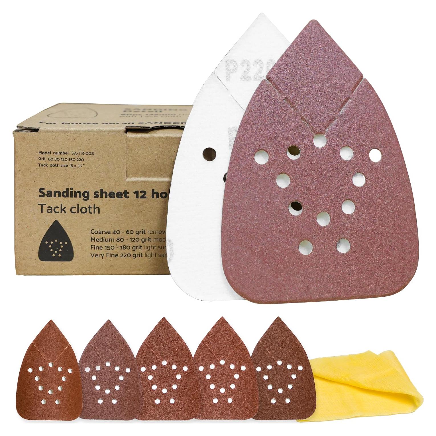 Almohadillas de Lijado S&F 60-220 Grano para Lijadora Mouse