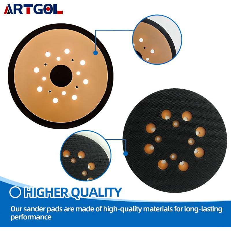 2 Almohadillas de Lijado Artgol 380278-00 para Black & Decker