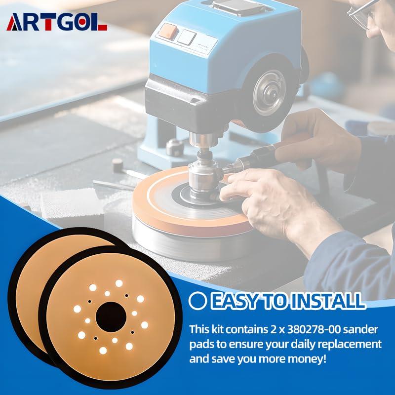 2 Almohadillas de Lijado Artgol 380278-00 para Black & Decker