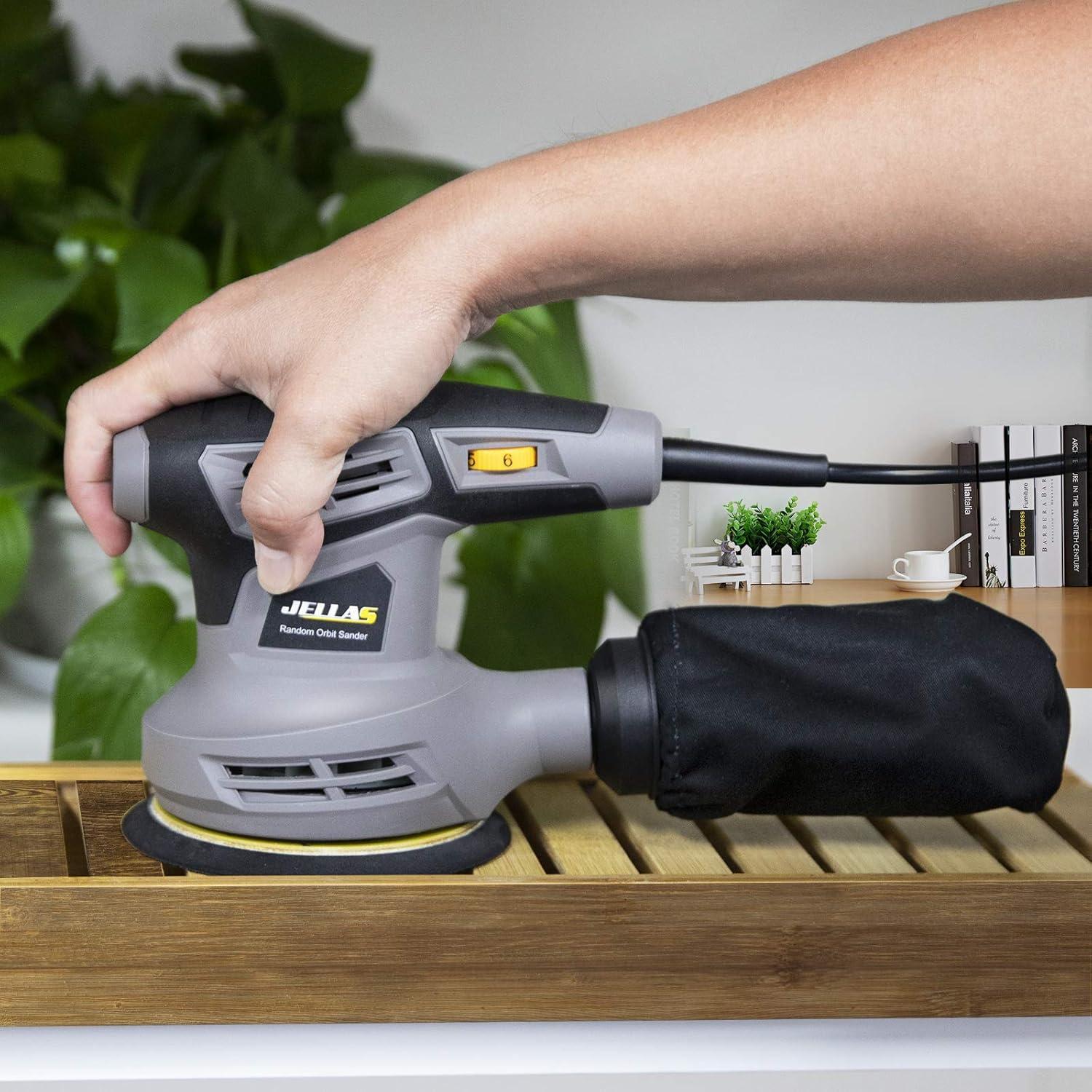 Lijadora Orbital Aleatoria Jellas 5" 13000RPM 6 Velocidades
